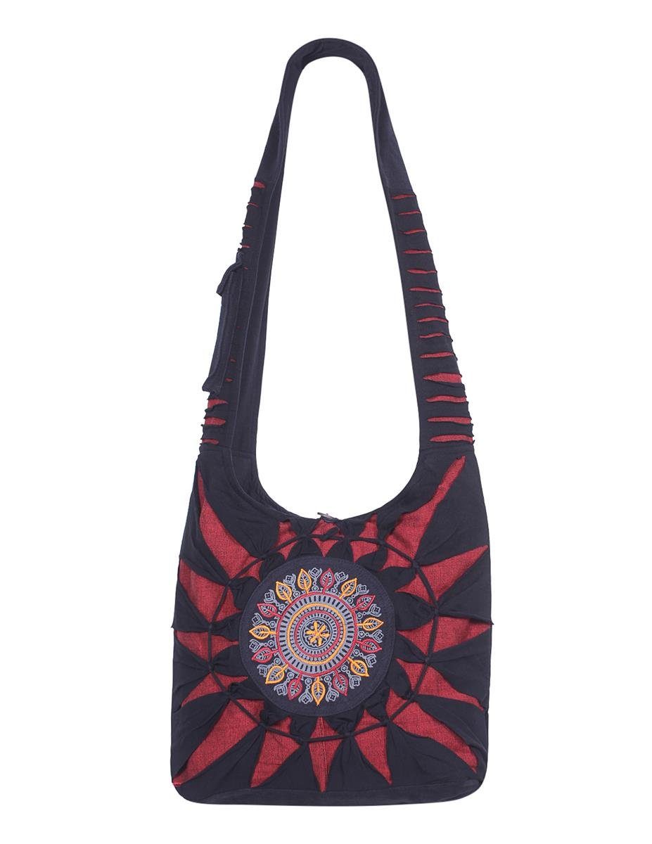 Shopper Umhängetasche Beuteltasche Yogi Baumwolle Mandala