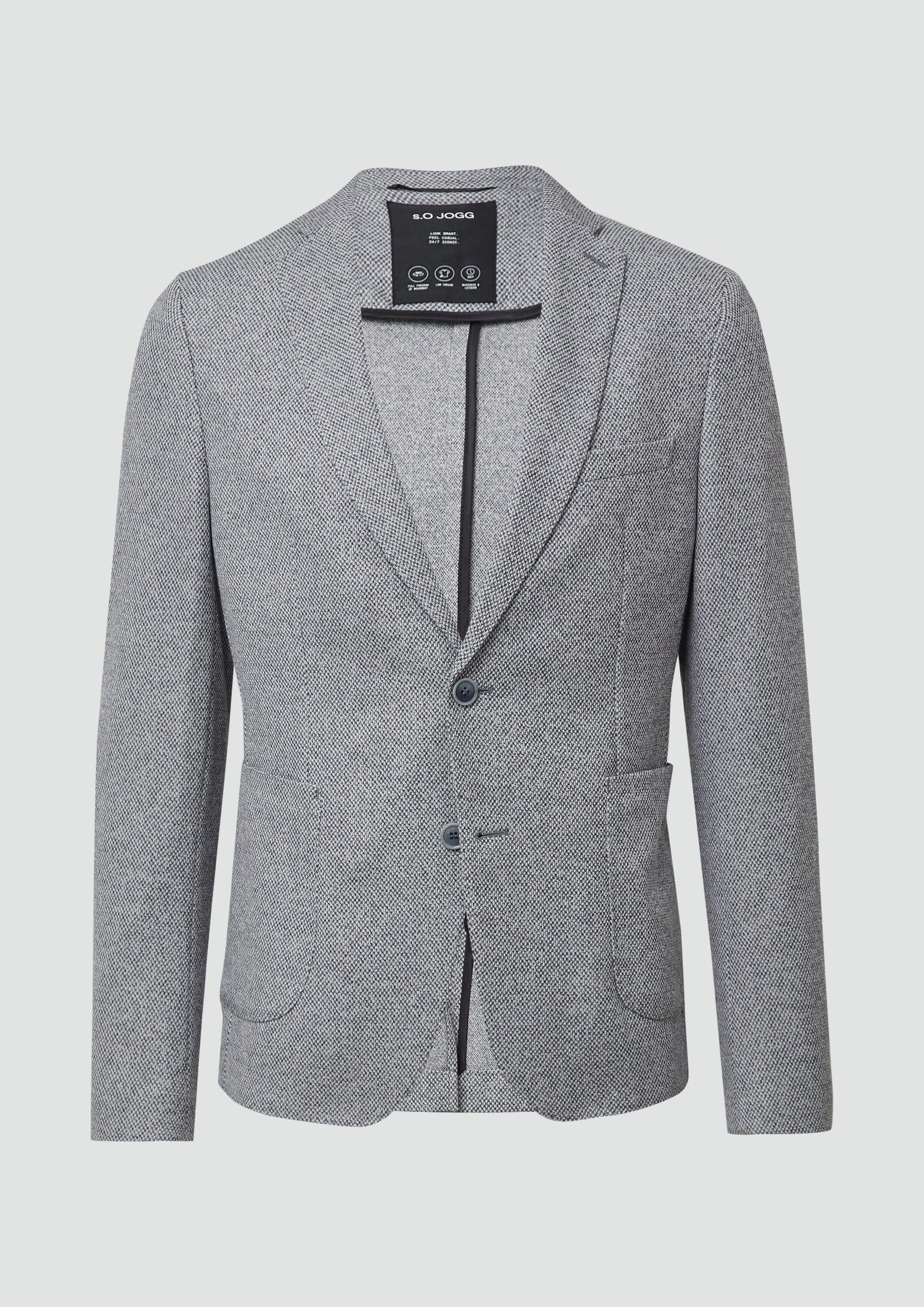 s.Oliver Sakko Indoor-Jacke S.OJOGG s.O JOGG: Strukturiertes Sakko aus meliertem Jersey