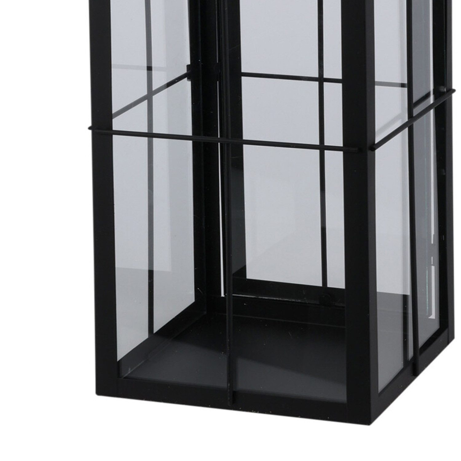 Mojawo Laterne 2tlg Metall XXL Laternen Set Schwarz Gartenlaterne Windlicht H58/45cm