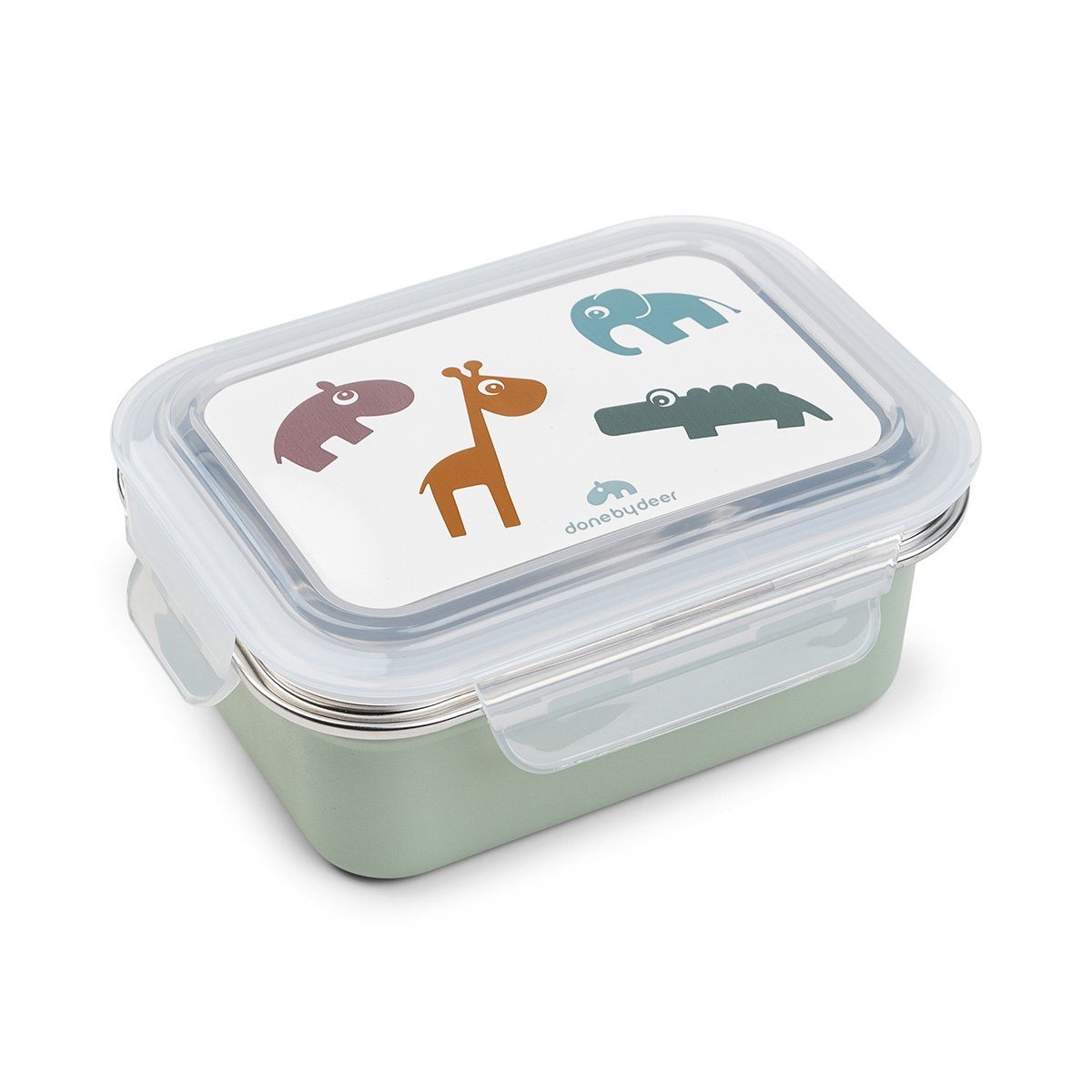 Done by Deer Lunchbox Brotdose Deer friends Edelstahl 750 ml 18 x 14 x 7,5 cm