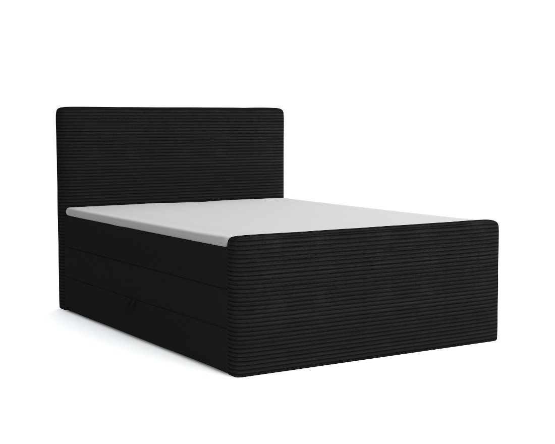Deine Möbel 24 Boxspringbett OLA Echtes Boxspringbett Polsterbett Komplettbett inkl. Topper (Set Velours Cord-Stoff PREMIUM, 4-St., 2 Bonellfederkernmatratzen H3 + 1 Taschenfederkenmatratze H3), 140x200 160x200 180x200 180x200 200x200 inkl. Bettkasten