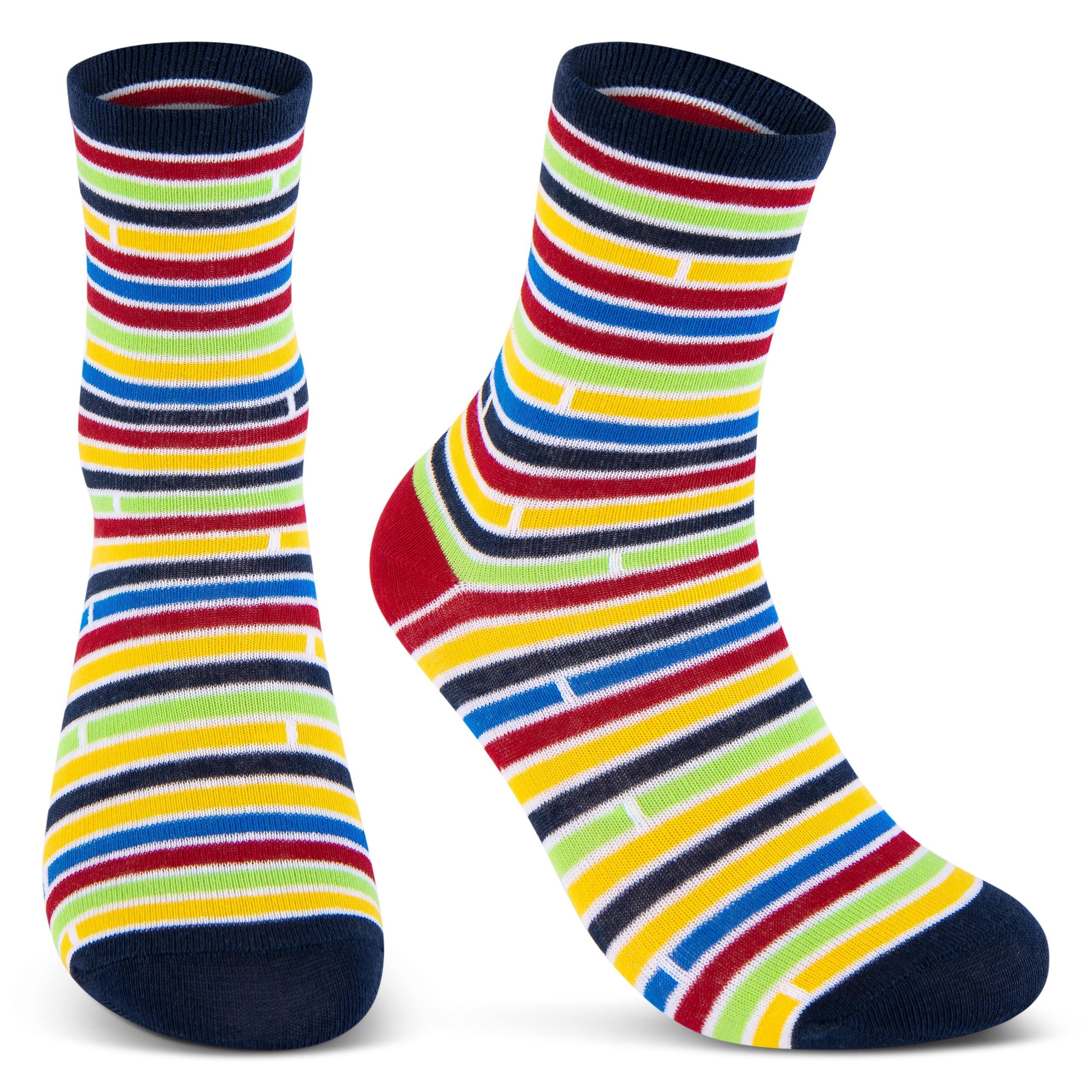 WP Socken Jungen Baumwolle 10 54339 Paar Kindersocken sockenkauf24 Mädchen - Socken & (35-38) Gelb Kinder