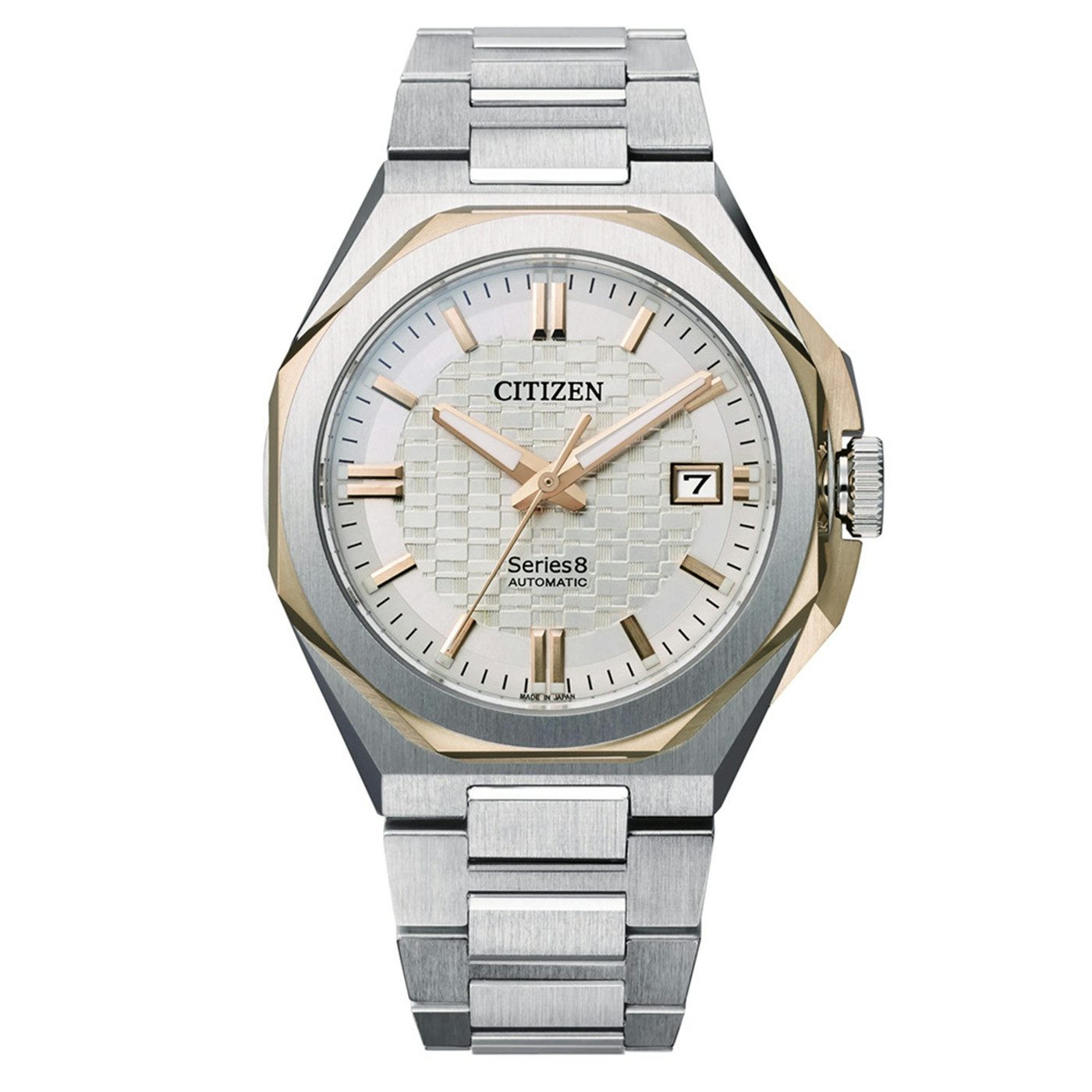 Citizen Automatikuhr Series 8 NB6084-50A, Armbanduhr, Herrenuhr, Mechanische Uhr, Edelstahlarmband, analog