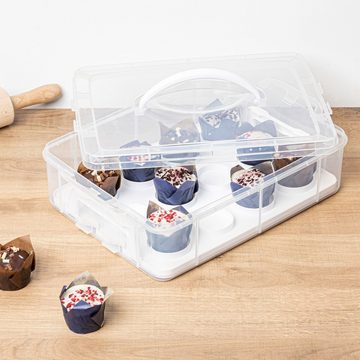 Gravidus Kuchentransportbox Muffin Box Cupcake Transportbox Kuchencontainer