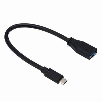 Hama USB-C zu USB-A 3.1 Gen 1 OTG Adapter USB-Kabel, USB-C auf USB-A Buchse Konverter für PC Notebook Smartphone Tablet