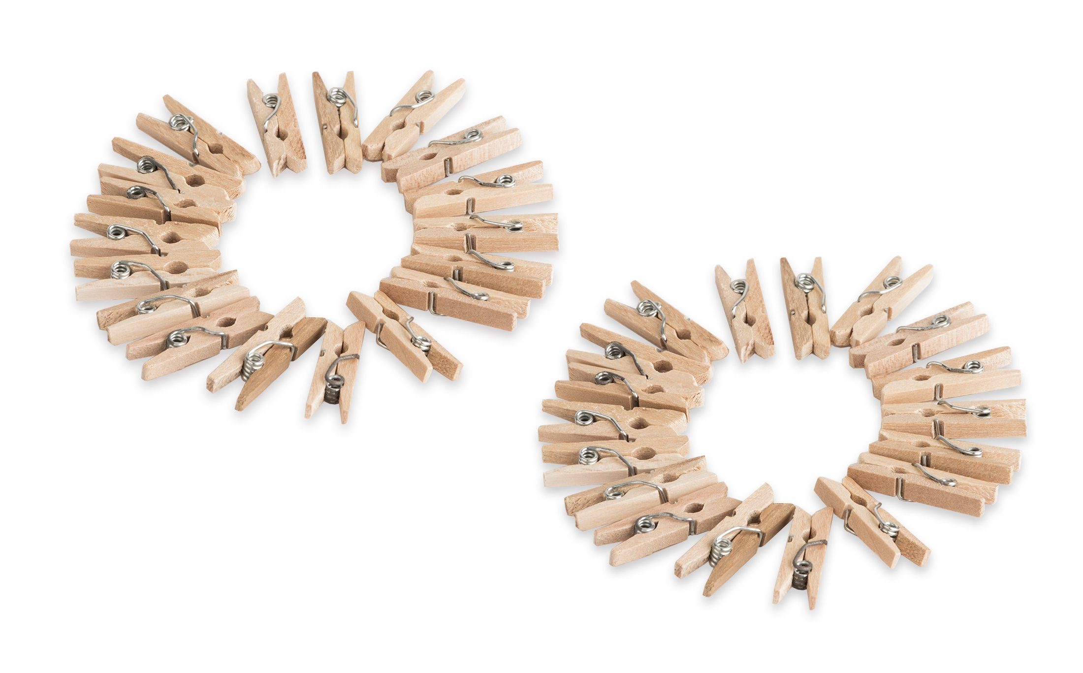 BigDean Wäscheklammern Miniklammern Deko Holzklammern 26 mm Aufhängen von Fotos & Postkarten