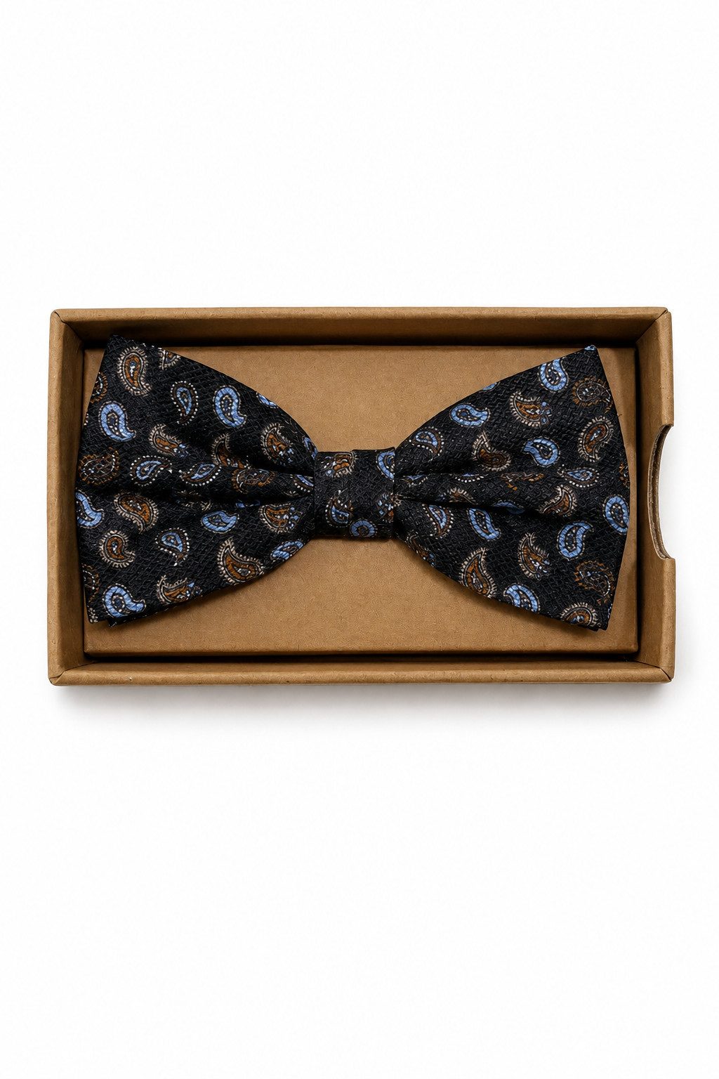 Prince Bowtie Fliege - Fliege Griffbox - Seidenfliege mit Paisley Muster