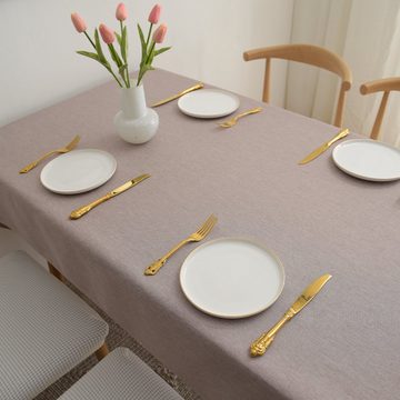 Yebeda Tischdecke, MH, Wasserdicht Fleckschutz Baumwolle Leinen Tischdecke, Einfache Moderne Tischdekoration