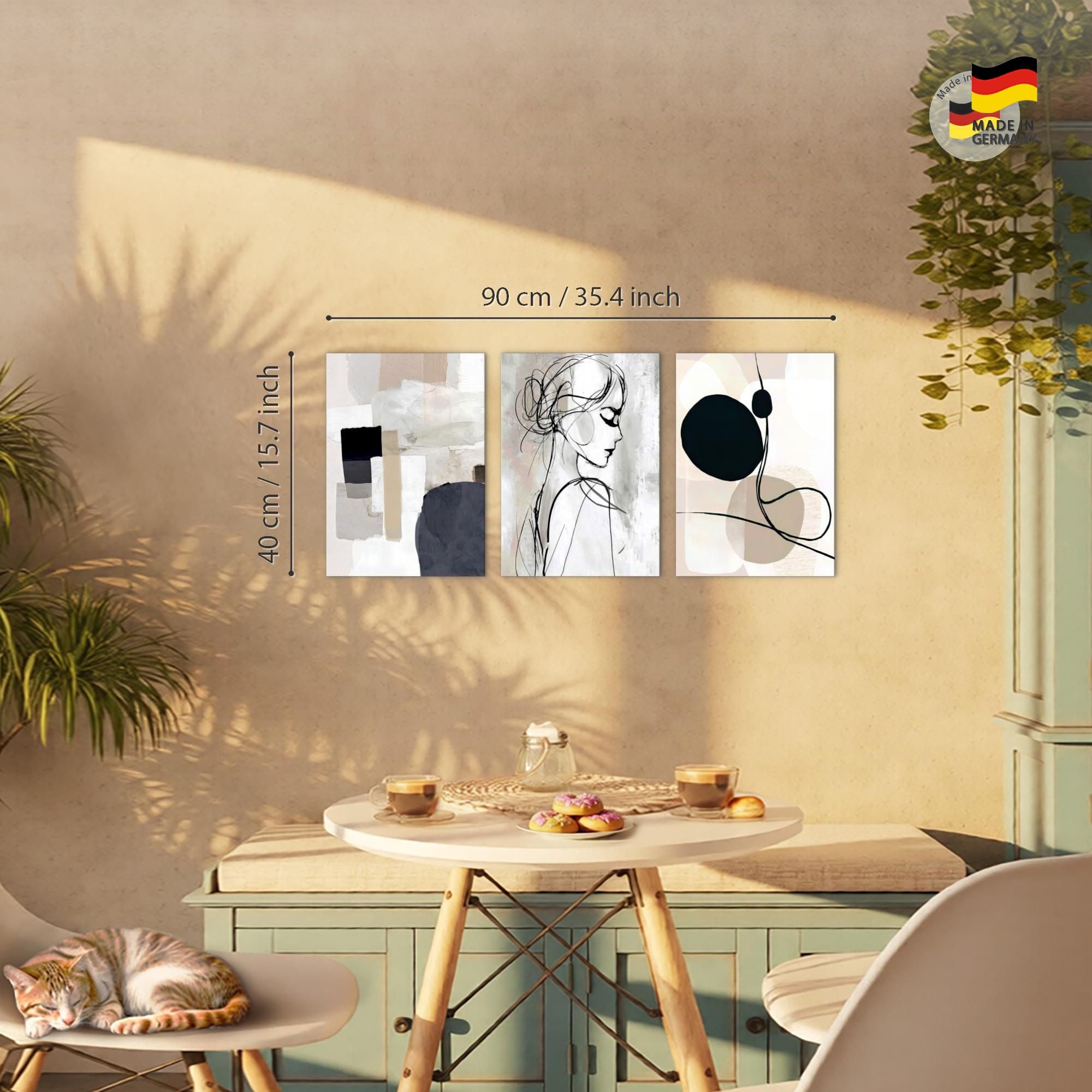 Novart Wandbild Abstrakt Novart Figuren Wohnzimmer Deko Abstract, Frau – Bild 3 von 5