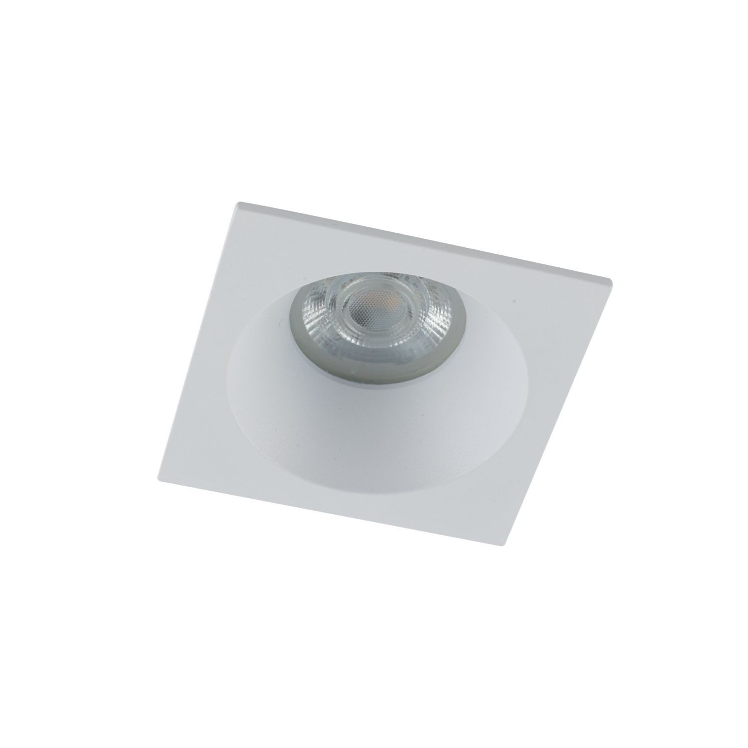 Licht-Erlebnisse Einbauleuchte MAQIS, ohne Leuchtmittel, Glas Metall 8,5 cm breit IP65 Weiß GU10 eckig