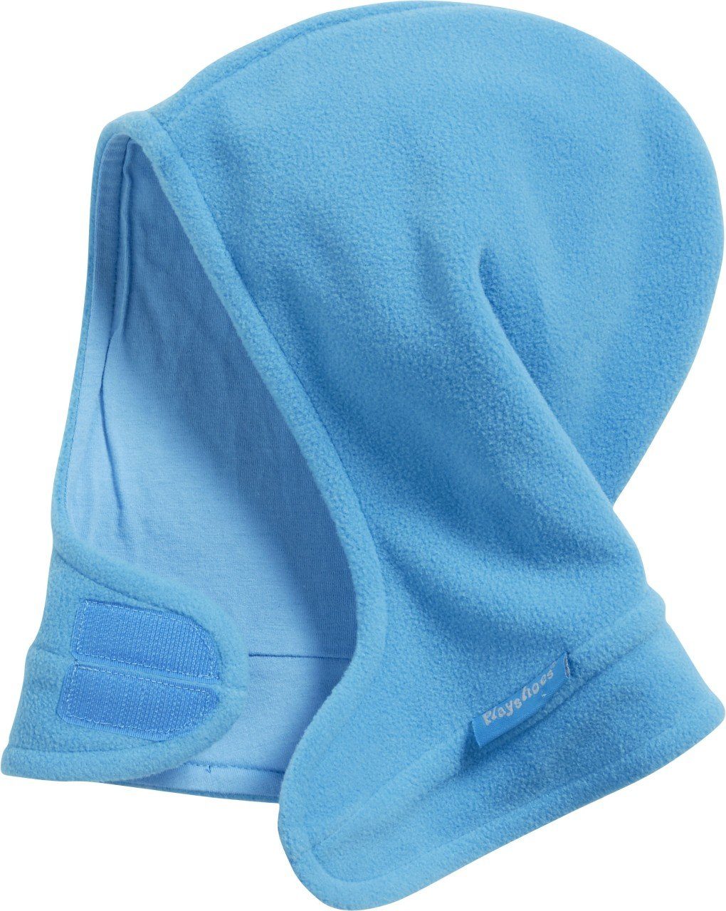 Fleece-Schalmütze mit Klettverschluß Schlupfmütze aquablau Playshoes