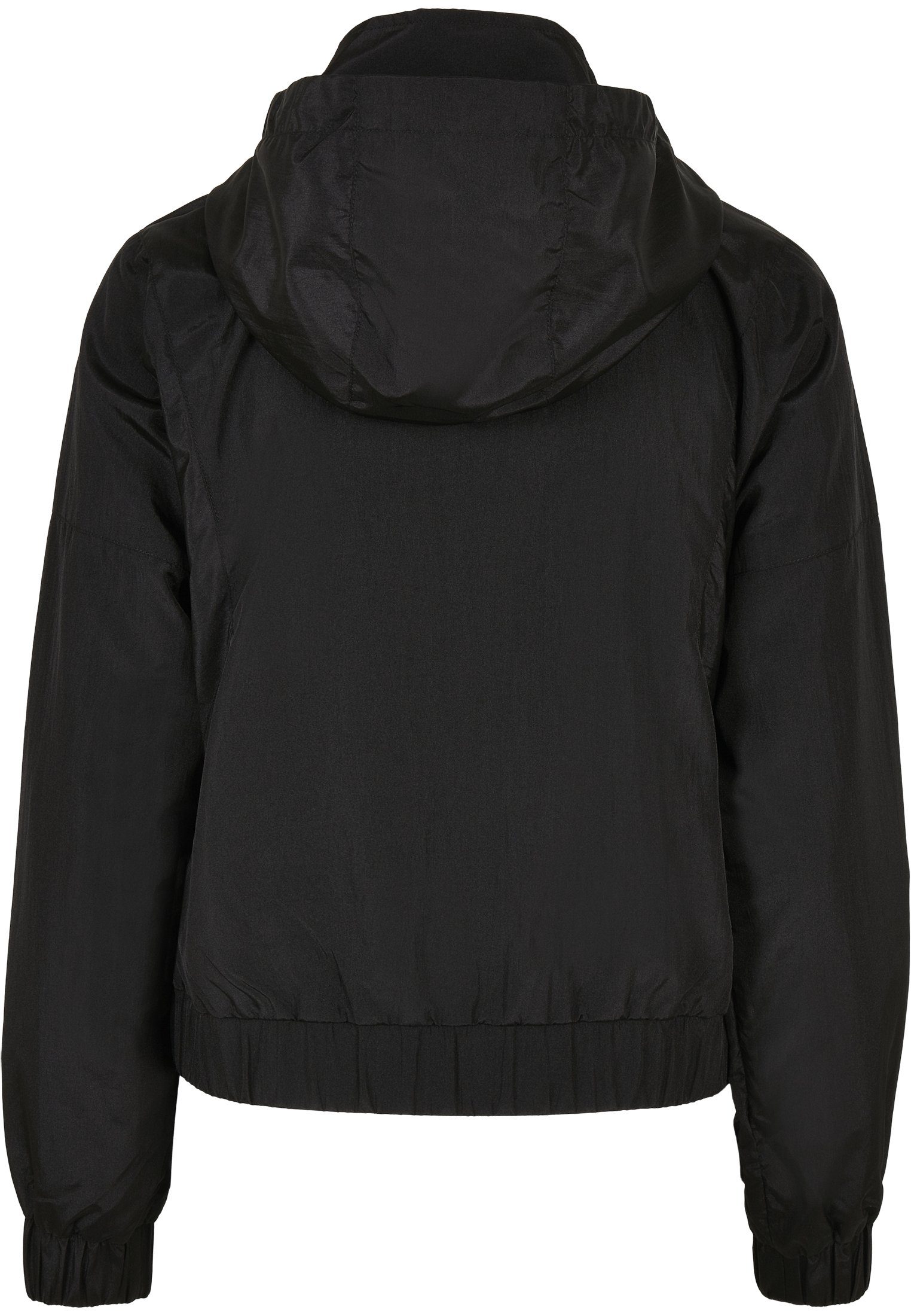 URBAN Oversized black Frauen CLASSICS (1-St) Outdoorjacke Jacket Shiny Nylon Ladies Crinkle