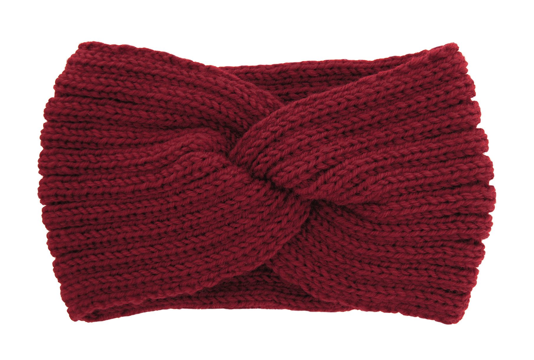 axy Haarband Damen Strick Stirnband mit Twist Knoten, Strick Winter Stirnband Hairband