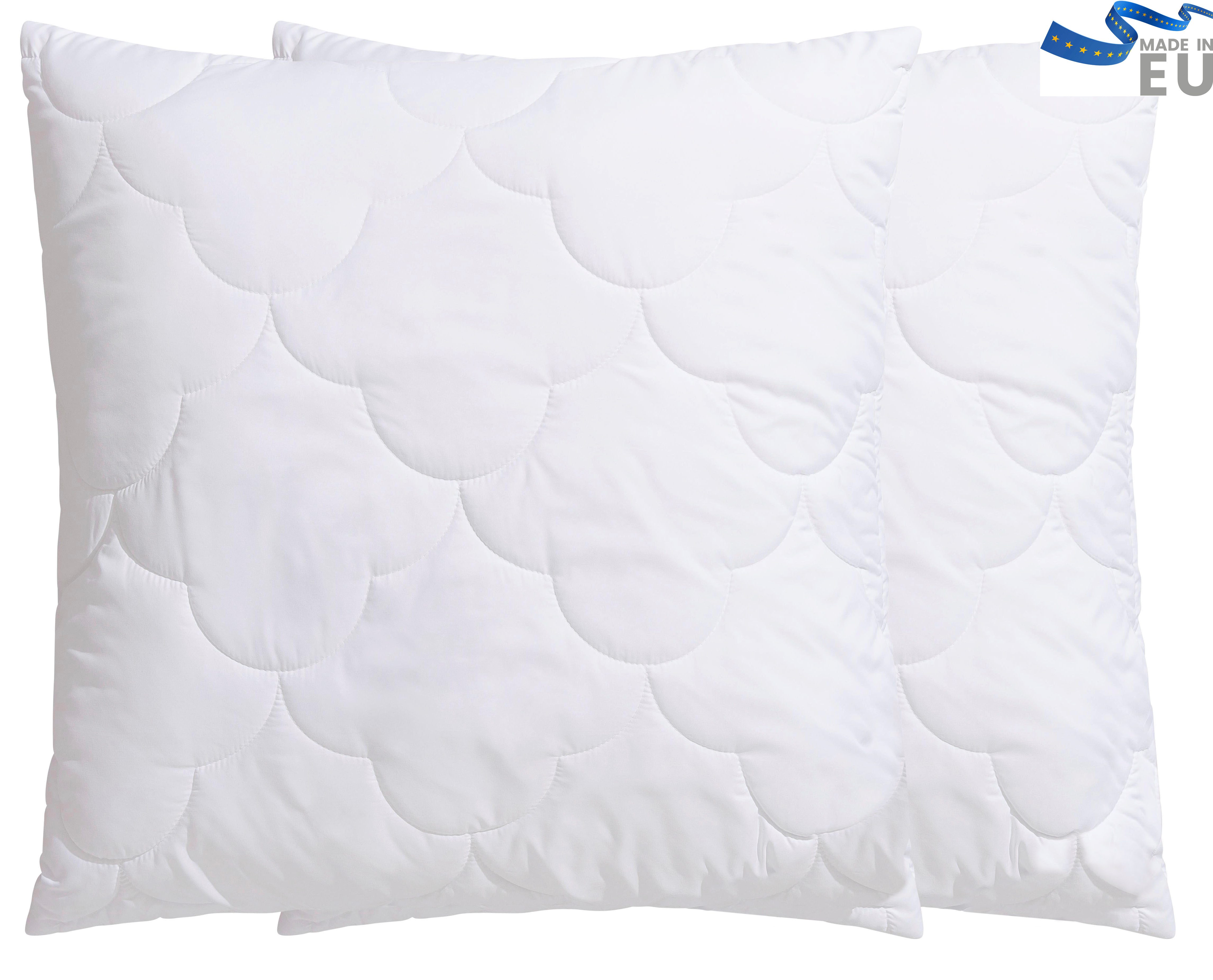 my home Microfaserkissen Mondschein, Подушки 40x80 cm, 80x80 cm und weitere Größen, Füllung: Faserbällchen aus Polyester, Bezug: Microfaser, Rückenschläfer, Seitenschläfer, Spar-Set, 2-tlg., Подушки im Spar-Set, allergiker geeignet (für Hausstauballergiker)
