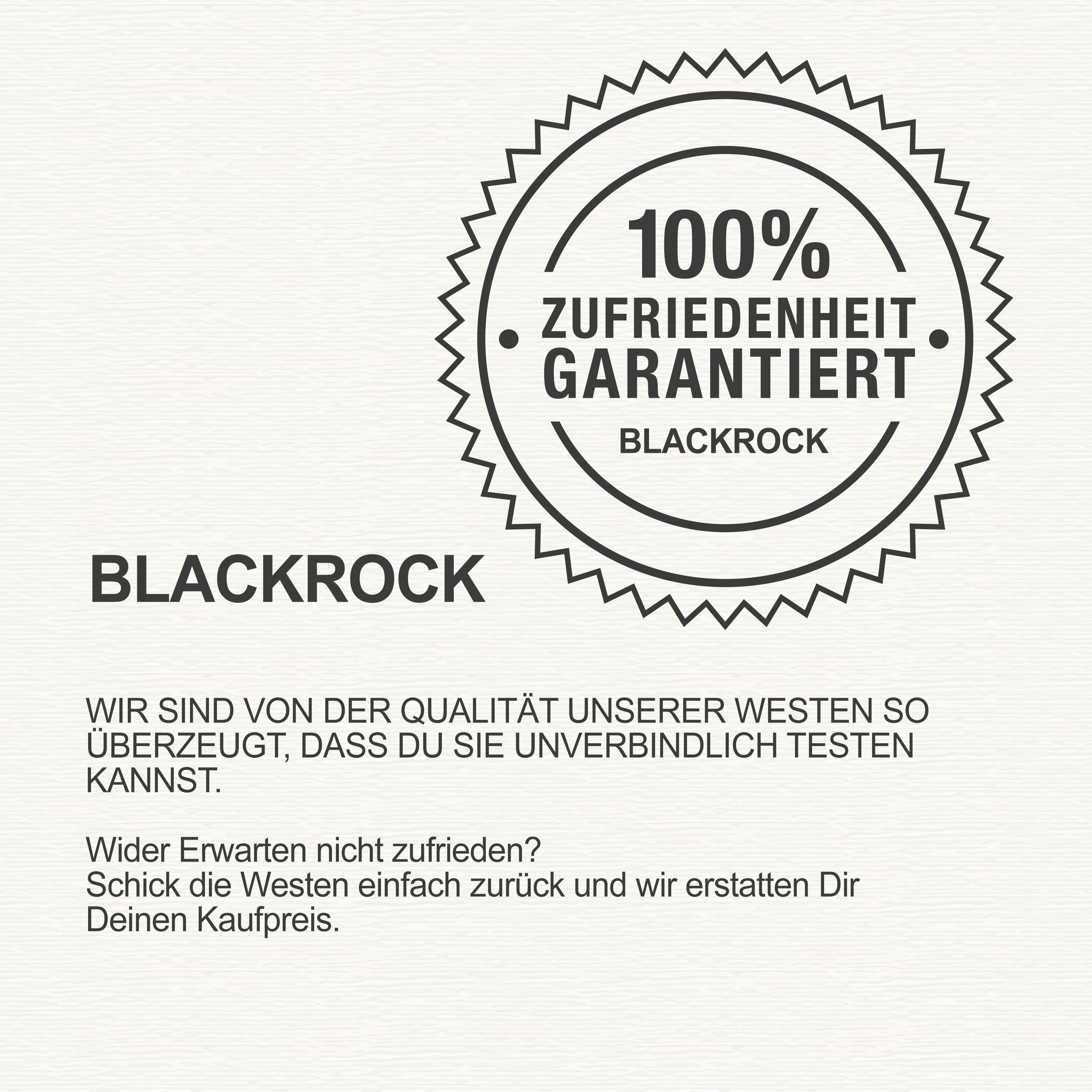 BLACKROCK Steppweste BR1701 Herren Outdoor-Weste Slim-Fit - Abnehmbare Kapuze - Khaki