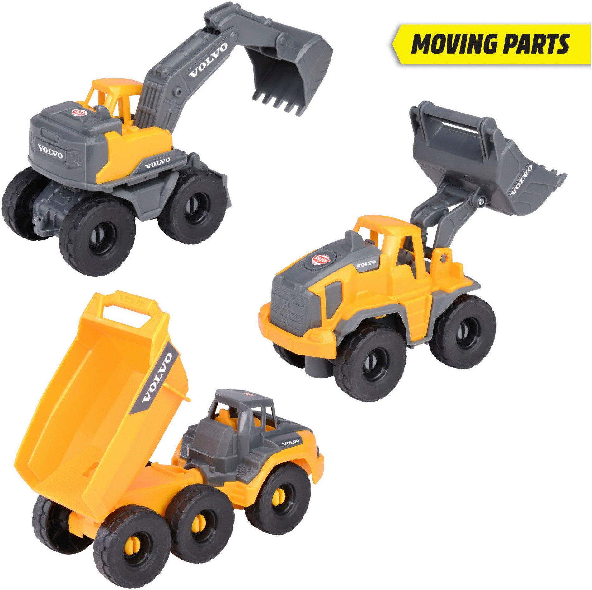 Dickie Toys Spielzeug-Baumaschine Volvo Construction Set, günstig online kaufen