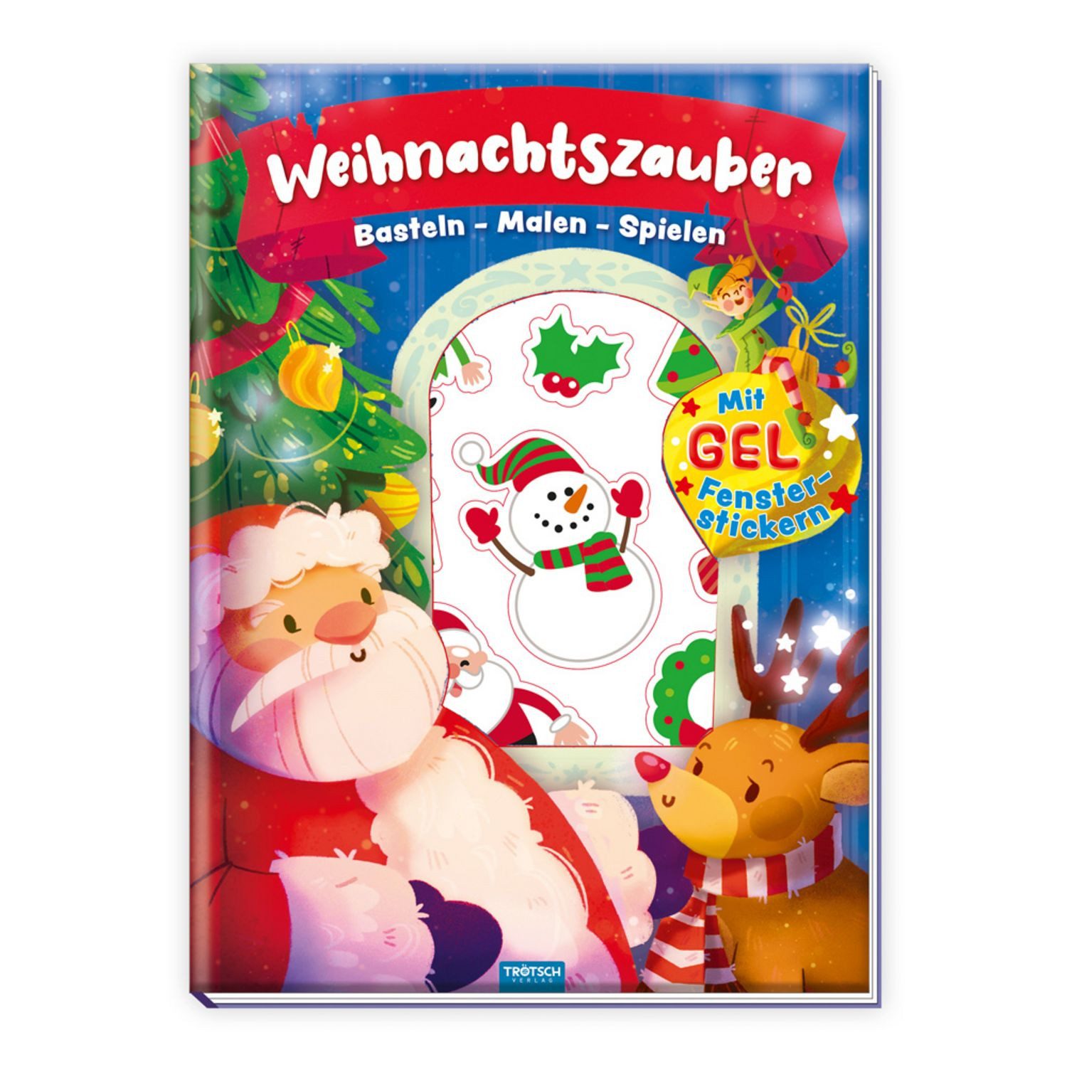 Sticker Trötsch Beschäftigungsbuch Malbuch mit Stickern Bastelbuch Weihnachtsz