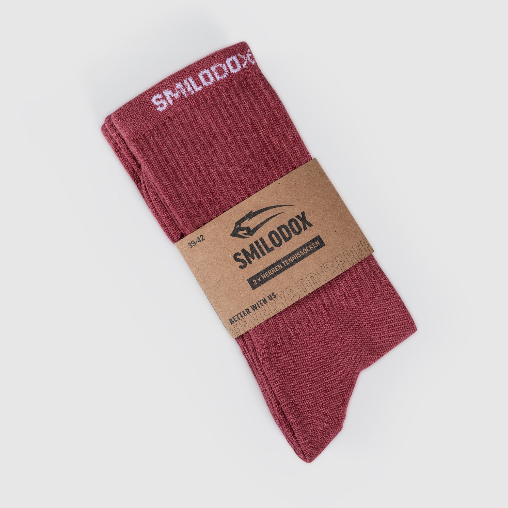 Smilodox Tennissocken Men Pack V1 2er Multicolor Tennissocken Bordeaux