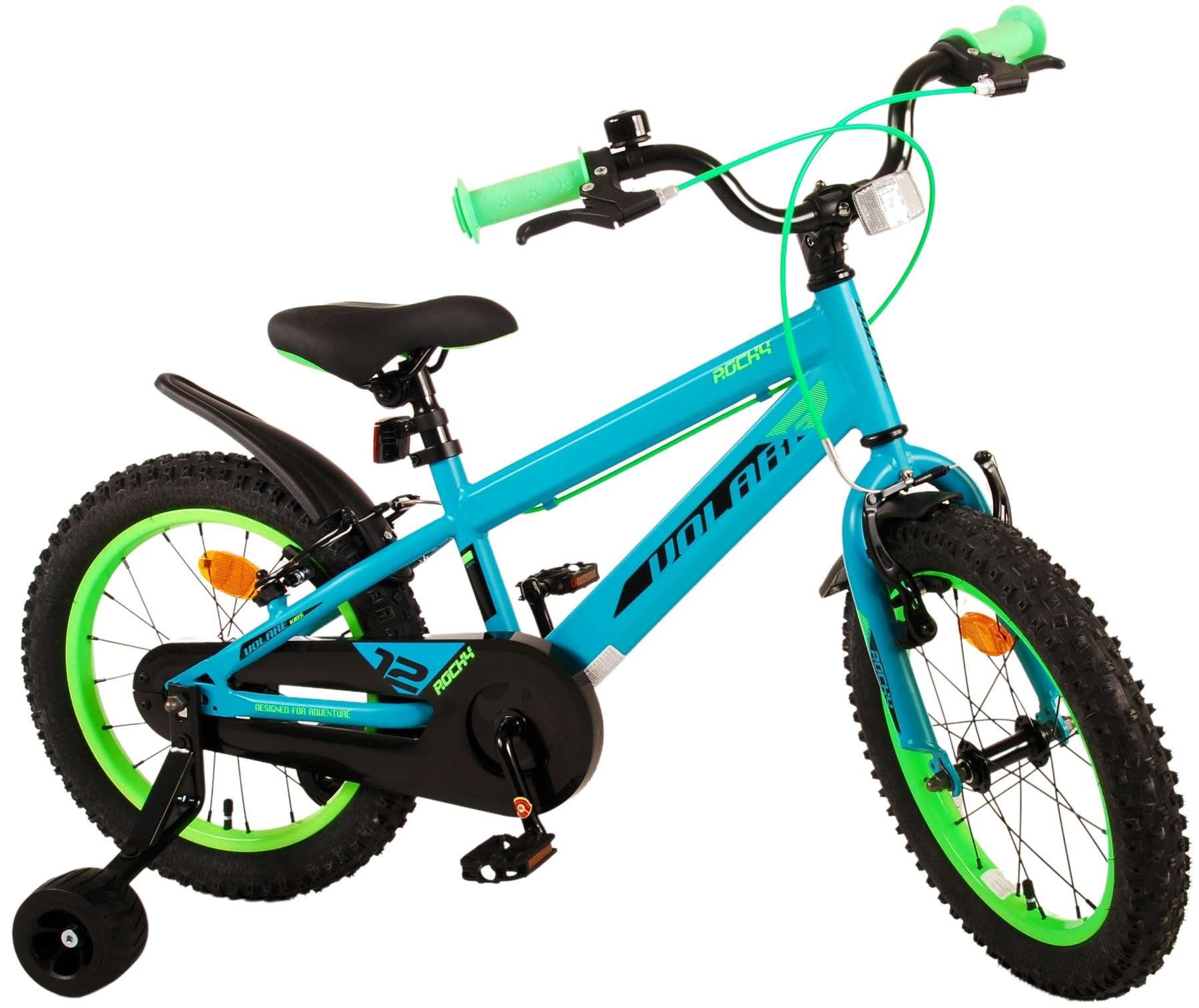 Zoll Fahrrad - Handbremse, mit Rocky - 16 Zoll Fahrrad Gang, Jungsfahrrad Sicherheitsgriffe), TPFSports 16 - 1 Modern (Kinder Kinderrad Grün Kinderfahrrad - 2x Jugend Kinder Rutschfeste Volare