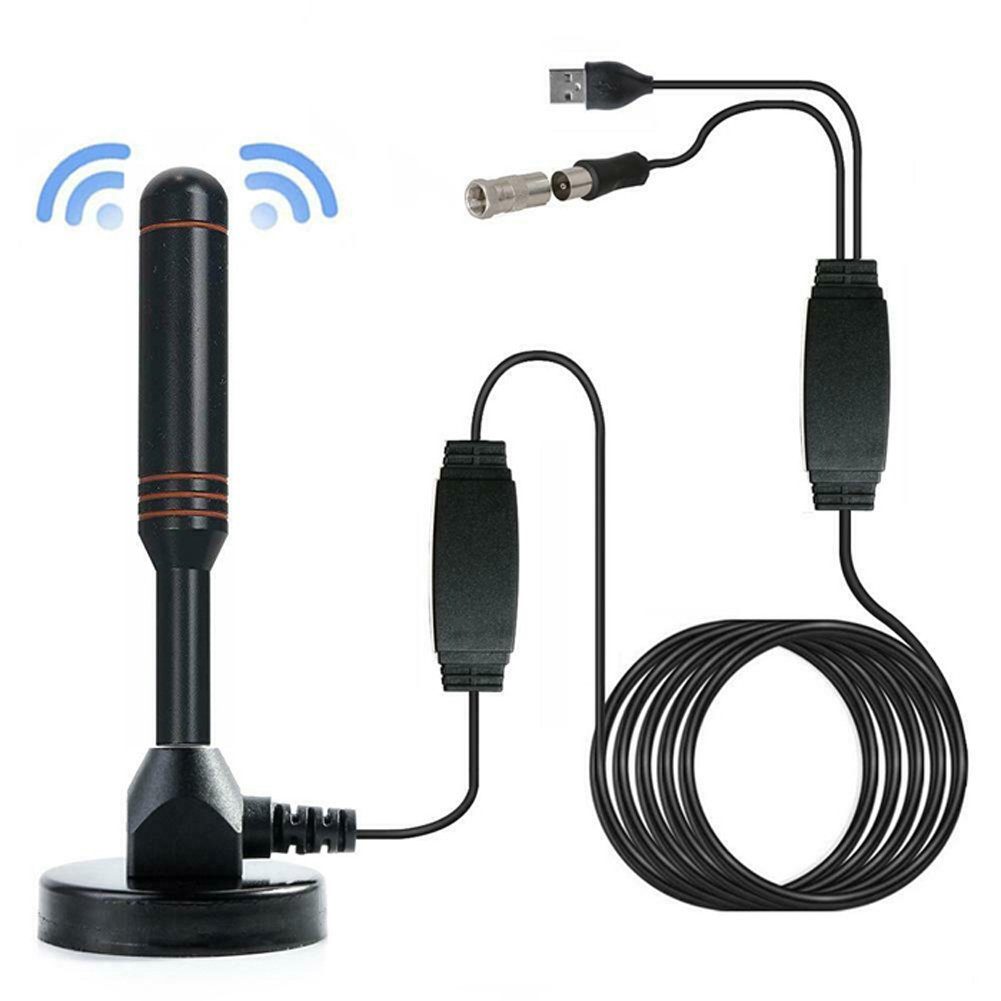 Bolwins L11C DVB-T2 Zimmerantenne mit Verstärker & 5m Kabel für TV Stabantenne (DVB-T2 HD DVB-T DAB DAB+, für für Innenbereich, Verstärkung: 30 dB), Hohe Signalverstärkung (30 dBi) Kompakte Bauform