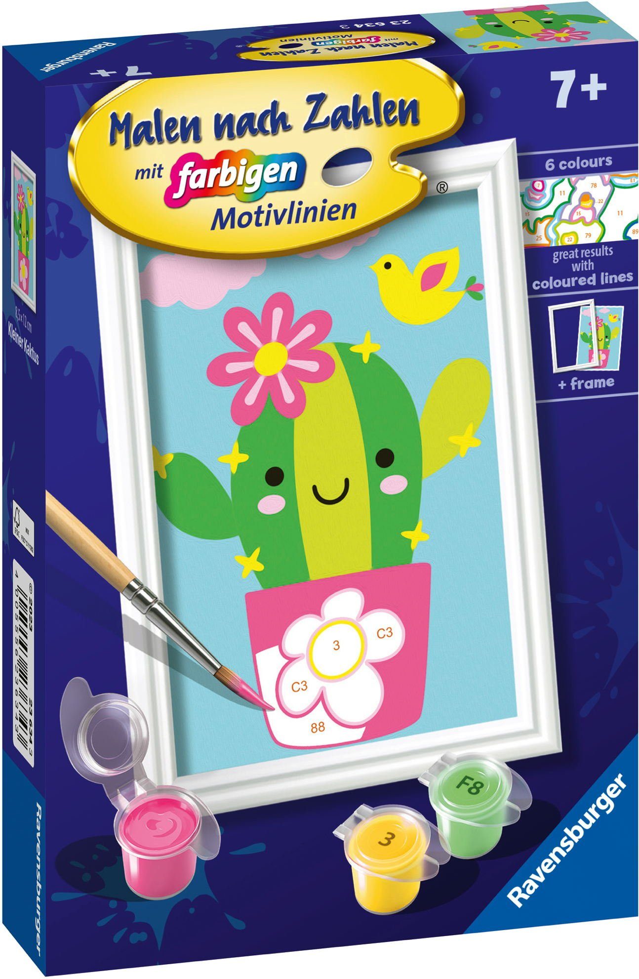 Ravensburger Malen nach Zahlen Malen nach Zahlen Classic Serie F Kleiner Kaktus 23634
