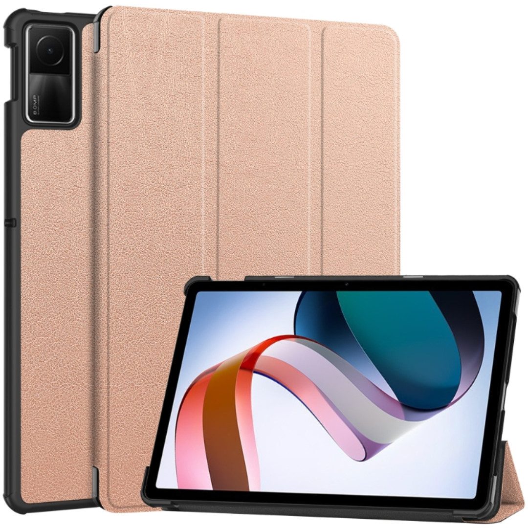 SmartUP Tablet-Hülle für Xiaomi Redmi Pad SE Tasche Smart Cover Case Klapphülle Schutzglas 11 Zoll, integrierte Standfunktion, integrierter Magnetverschluss