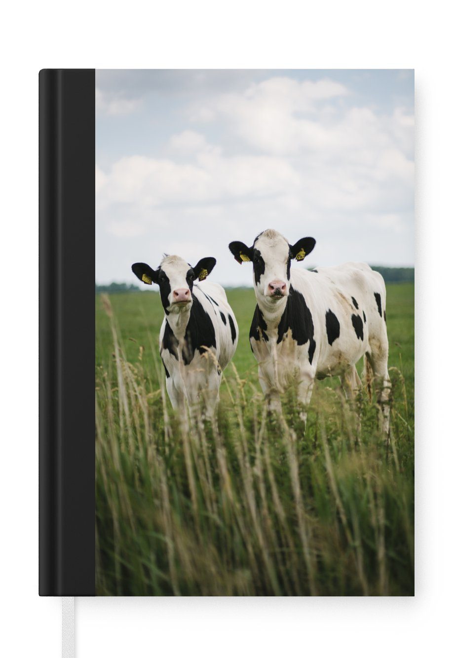 MuchoWow Notizbuch Kühe - Tiere - Wolke - Gras, Journal, Merkzettel, Tagebuch, Notizheft, A5, 98 Seiten, Haushaltsbuch