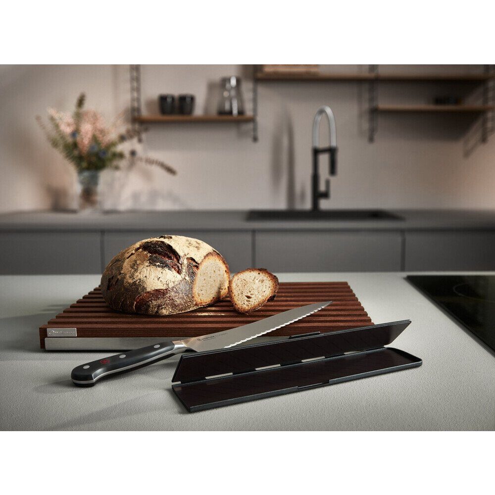 WÜSTHOF Brotzeitmesser Aufschnittmesser mit Wellenschliff Classic 14cm Aufschnittmesser mit Wellenschliff Classic, schwarz