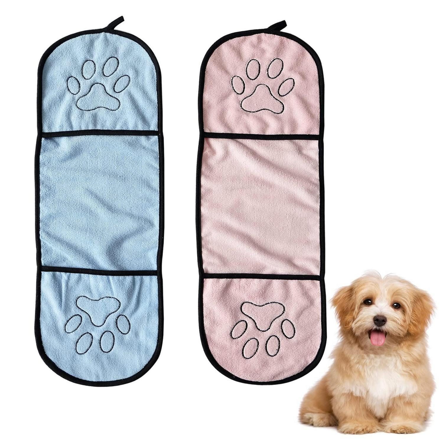LuxusKollektion Hundehandtuch 2er Set Haustier Badetuch Mikrofaser 23x65cm, (2-St)