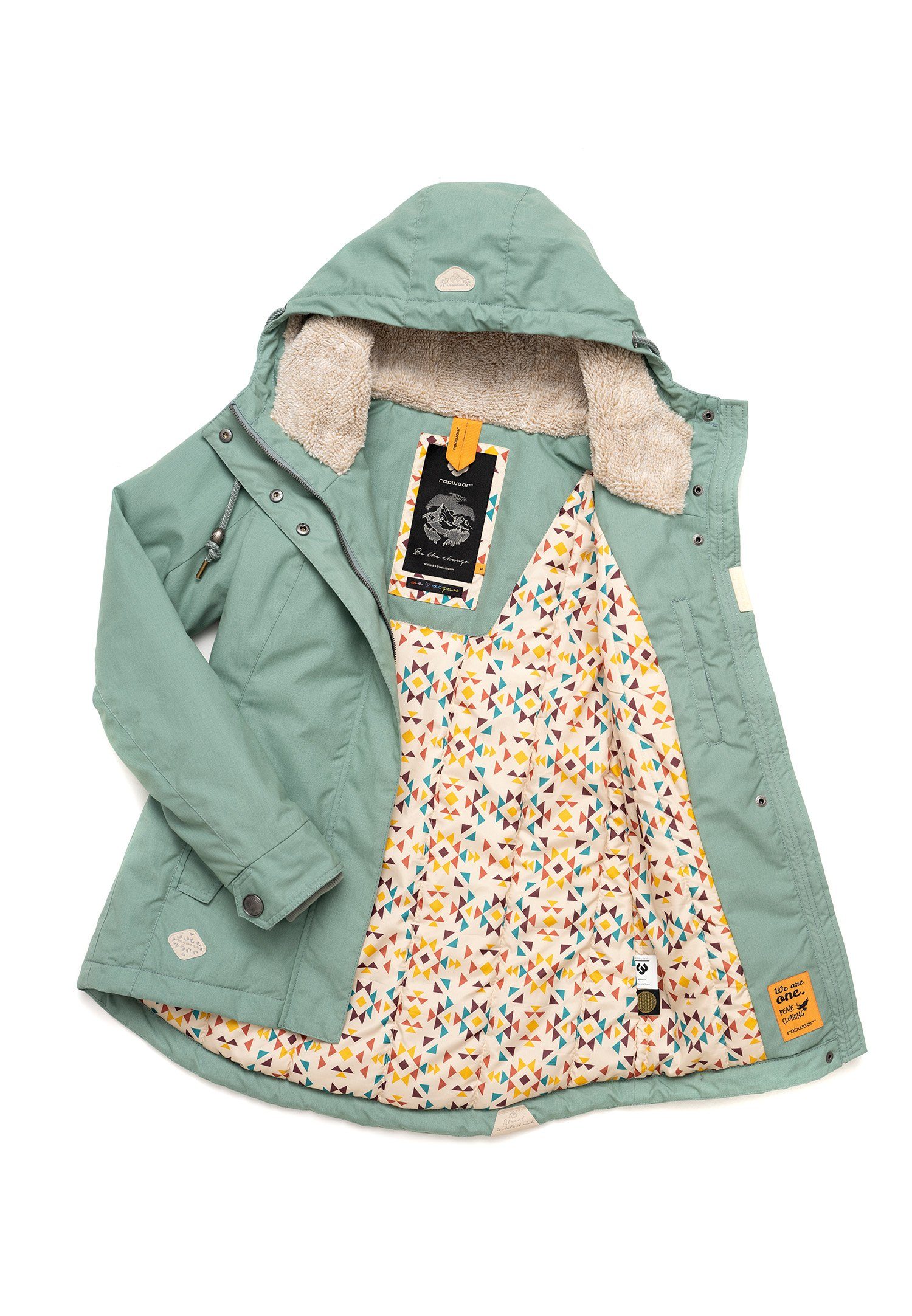 Allwetterjacke MONADDE Vegane Mode Ragwear Nachhaltige & GREEN DUSTY