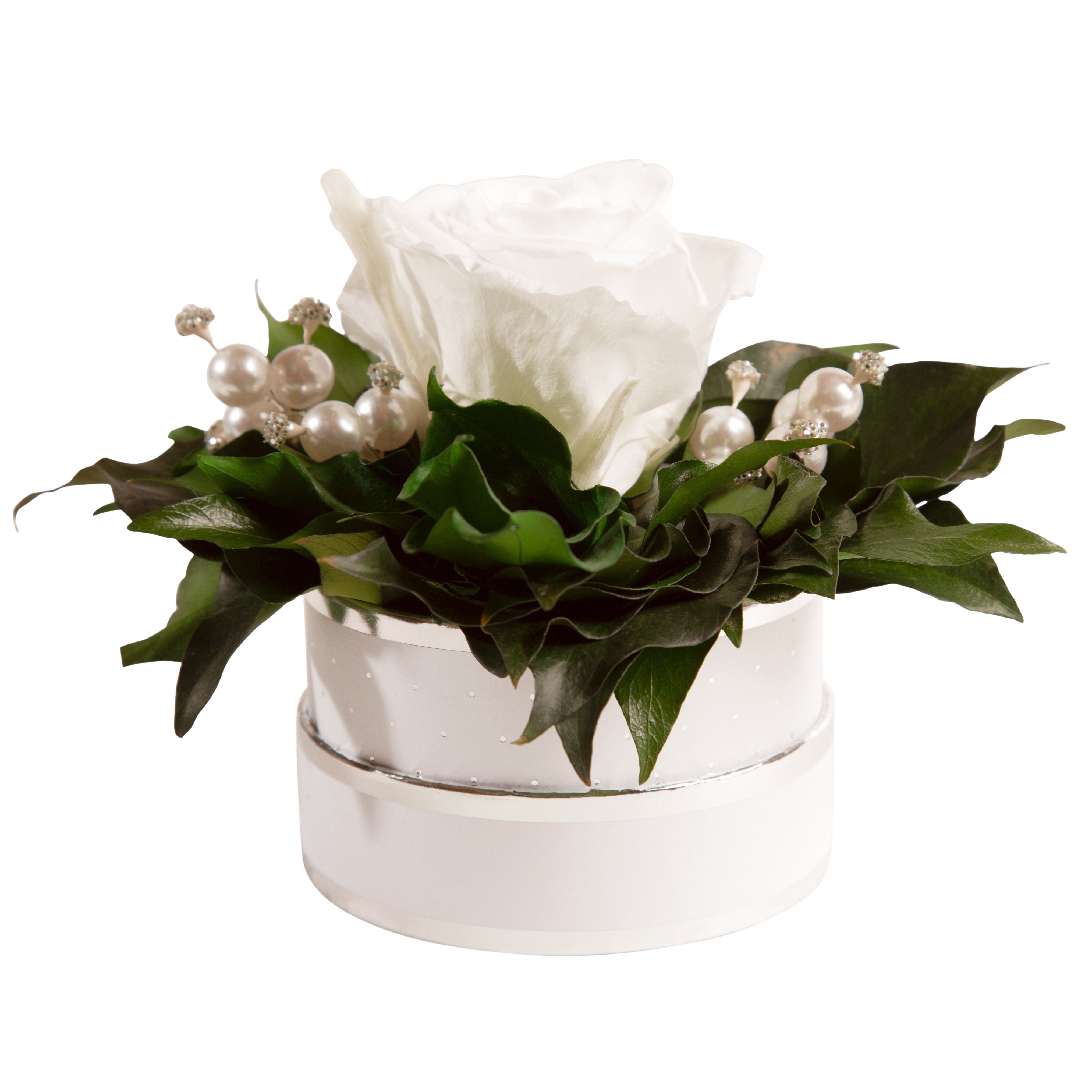 Kunstblume Infinity Rosenbox Diamonds and Pearls günstig online kaufen