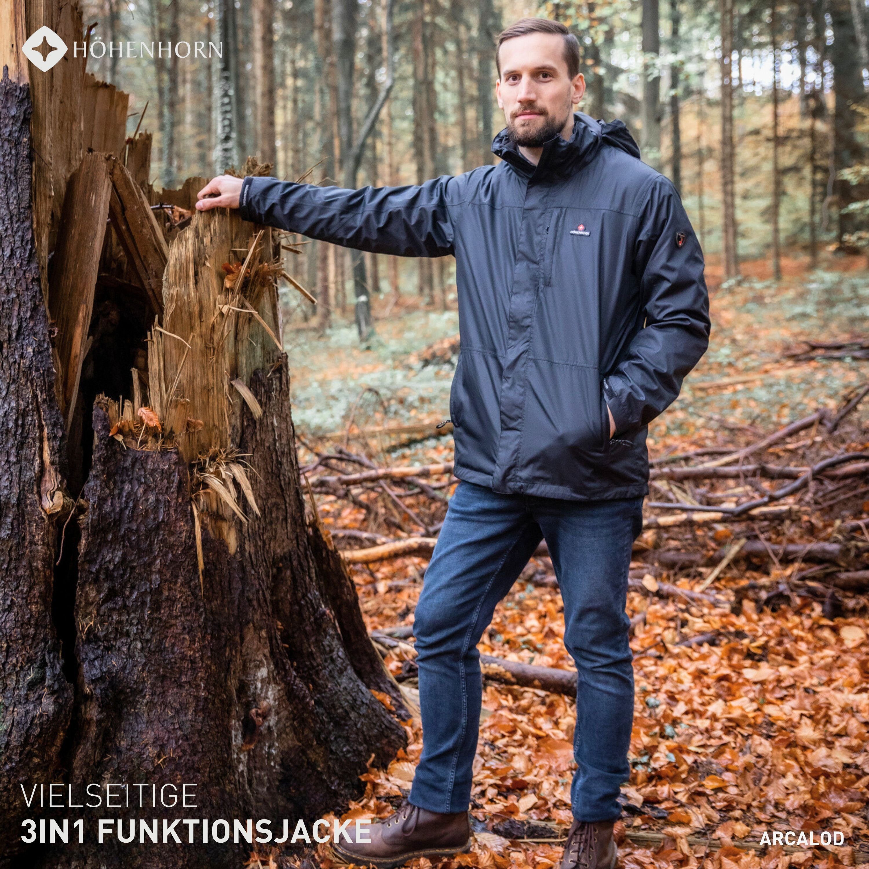 Höhenhorn 3-in-1-Funktionsjacke Arcalod Herren 3in1 Winterjacke Jacke Doppeljacke Wasserdicht – Bild 5 von 5