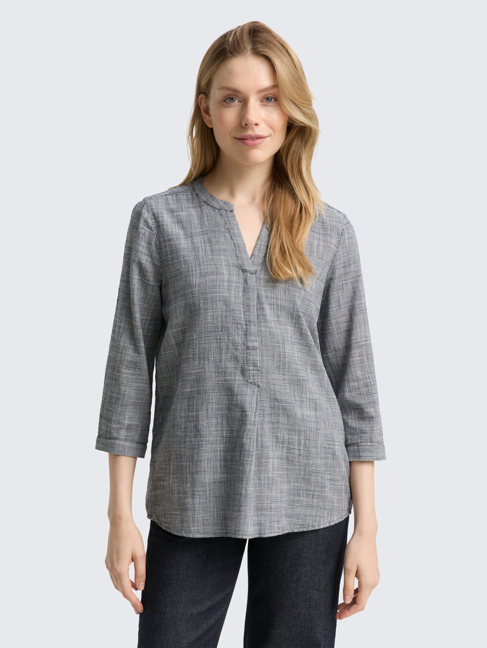 Langarmbluse Bluse aus Baumwolle