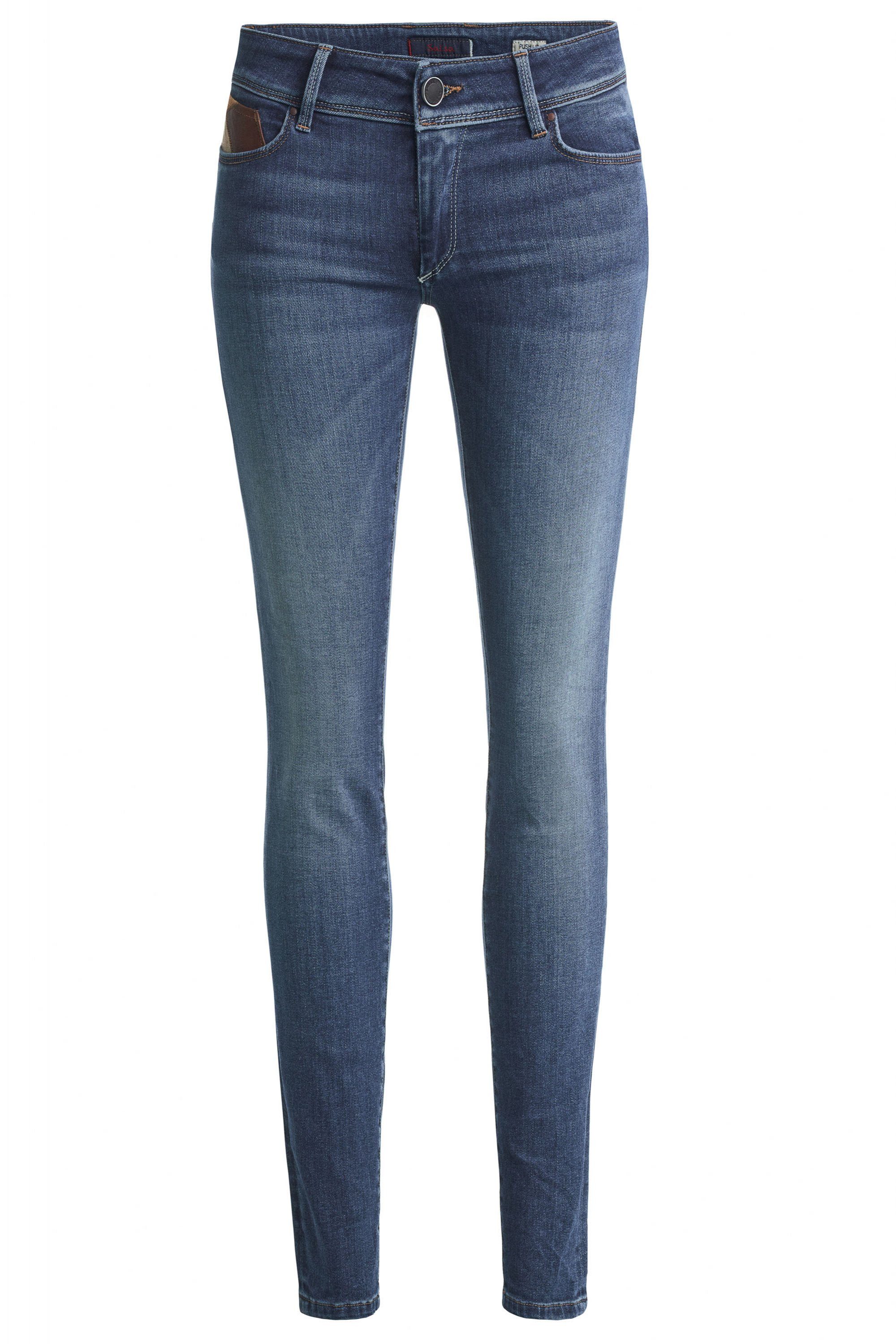 Salsa Stretch-Jeans SALSA JEANS PUSH UP WONDER SKINNY blue detail 125420.85 günstig online kaufen