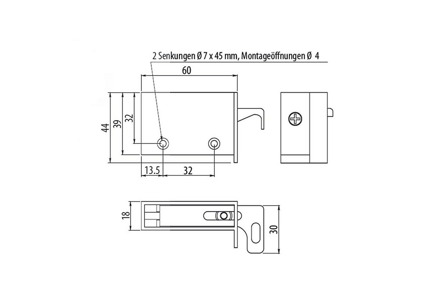 Thumbnail - SO-TECH® Montagezubehör Schrankaufhänger verstellbar Aufhänger f. Hängeschrank (2 St), verschiedene Oberflächen