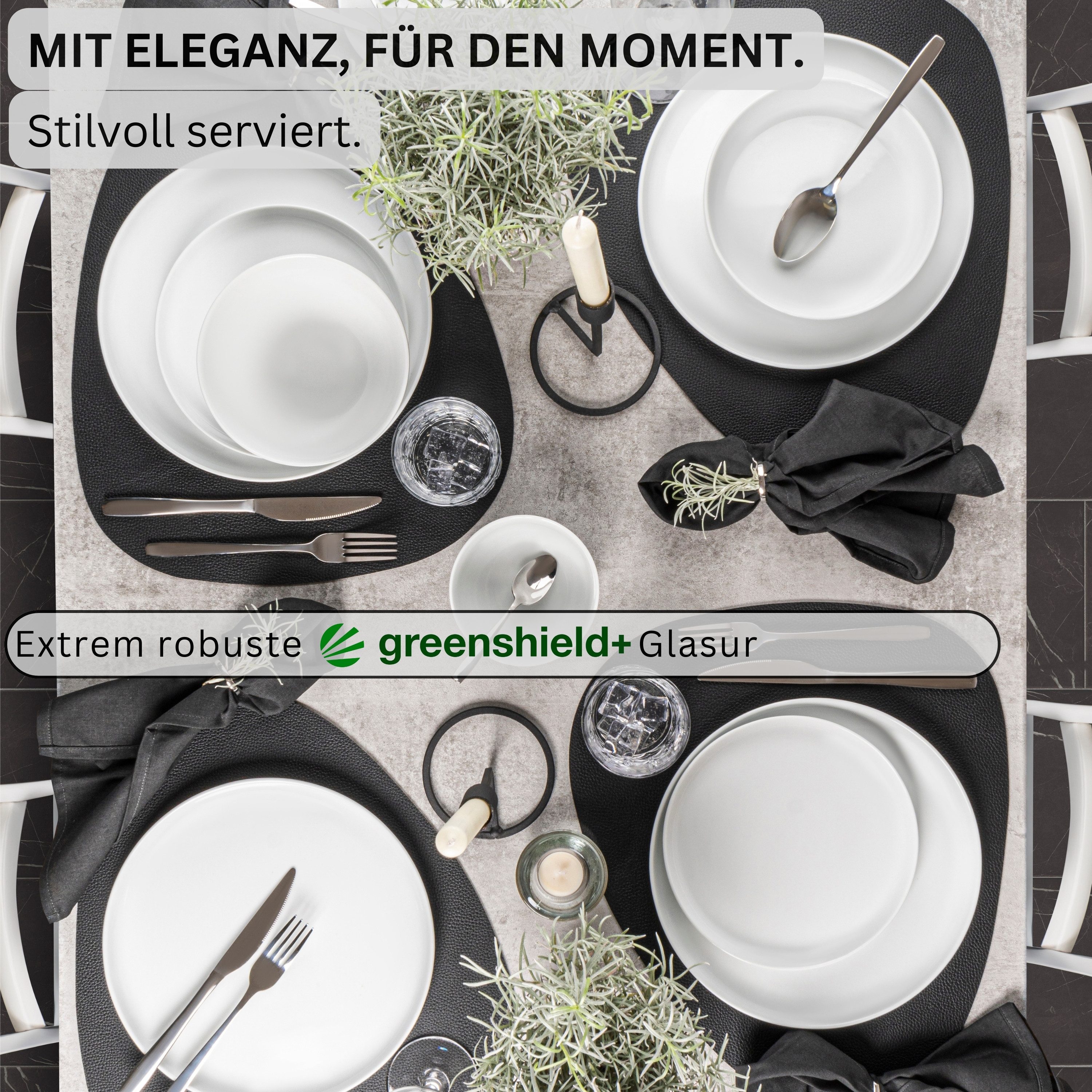 SÄNGER Becher Set New Port Weiß, Porzellan, 6-tlg. Kaffeebecher Set, Erweiterbar, 350 ml, PREMIUM COLLECTION