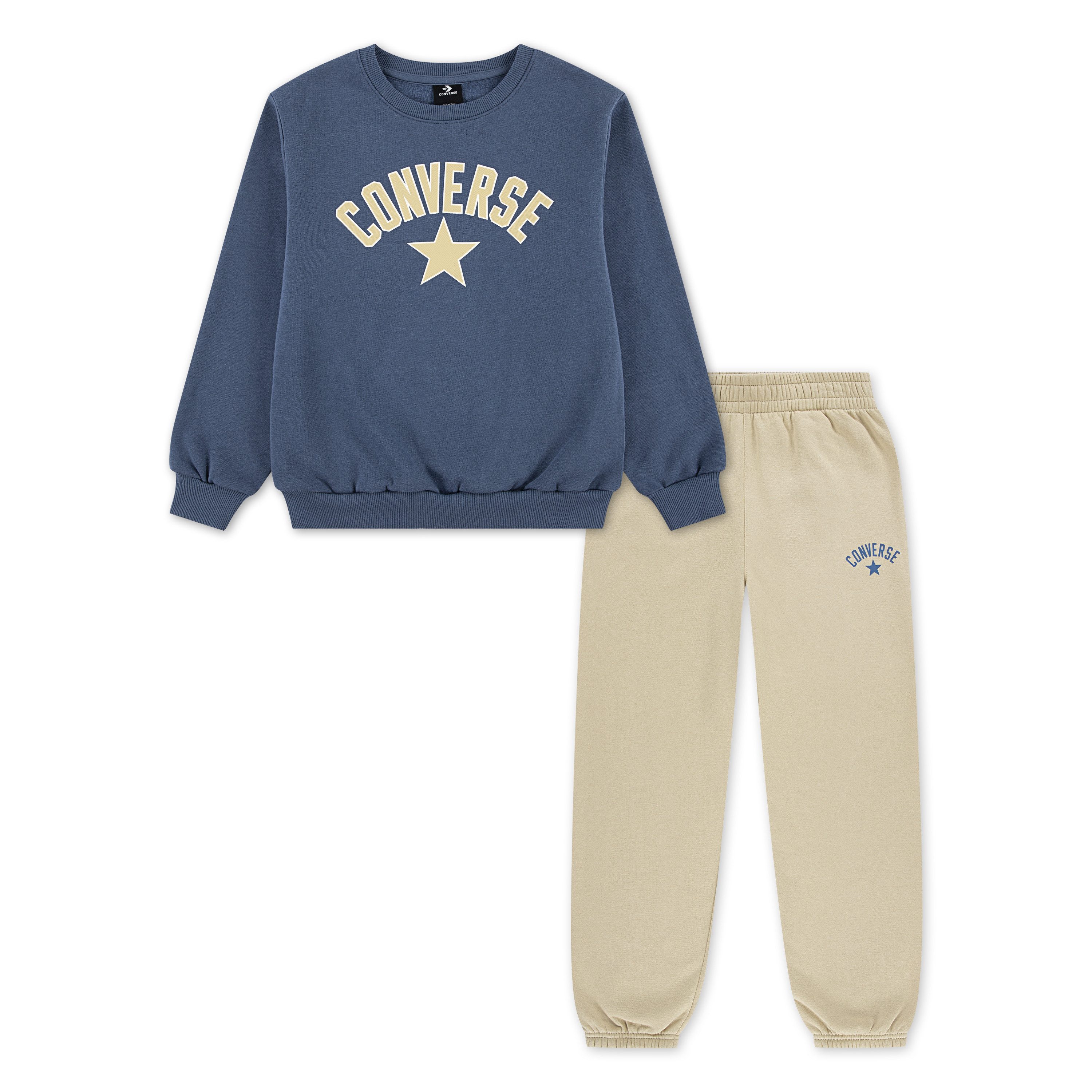 Converse Jogginganzug CNVB HERITAGE EST CNV PO FLEEC (2-tlg), zweiteiliges Set aus Sweatshirt und Jogginghose, ohne Kapuze