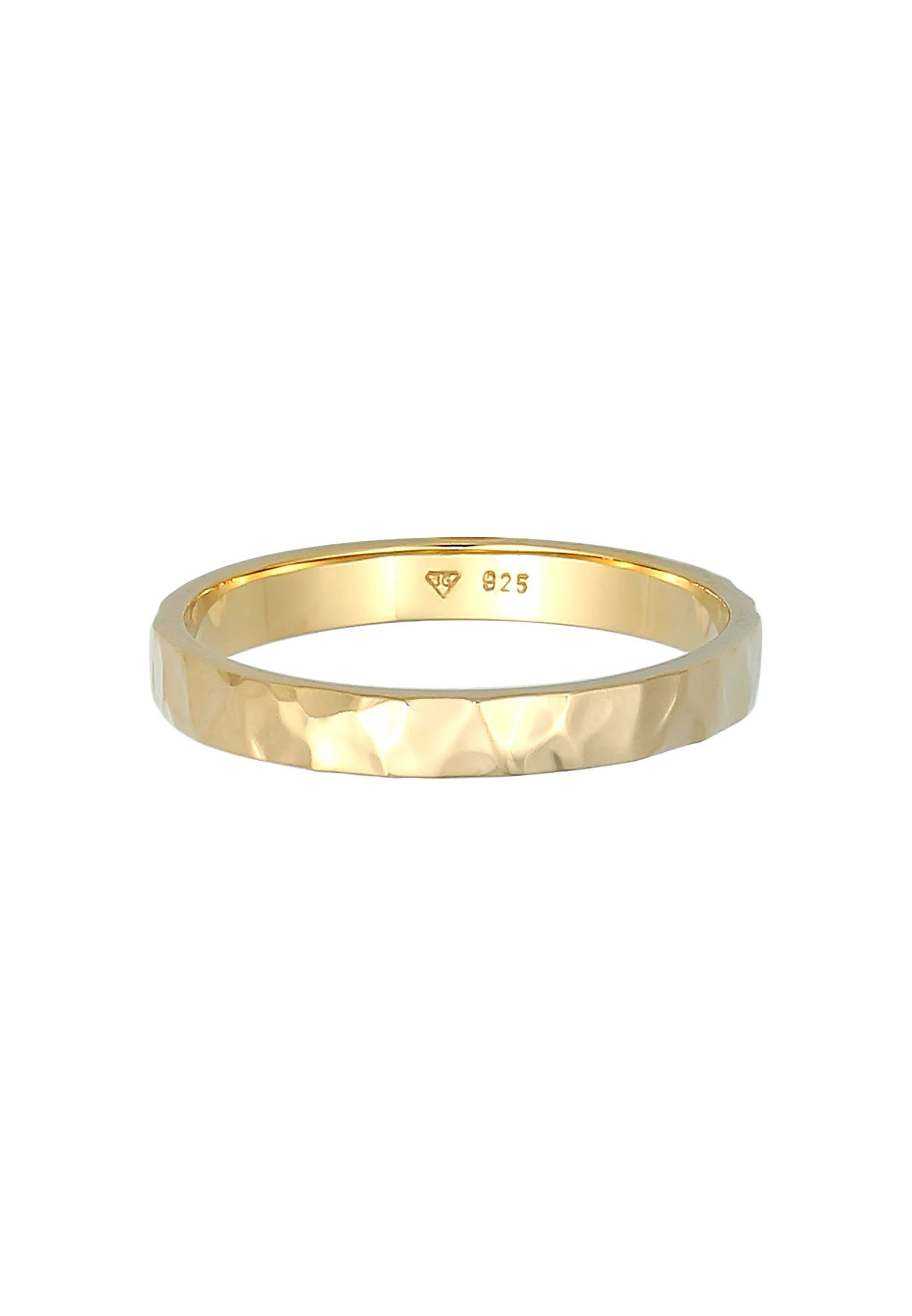 Elli Fingerring Basic Bandring Fein Gehämmert günstig online kaufen