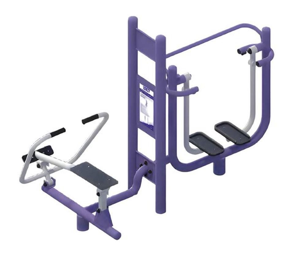Crossrack Kraftstation mit Stepper, Klimmzug- und Dipsstangen
