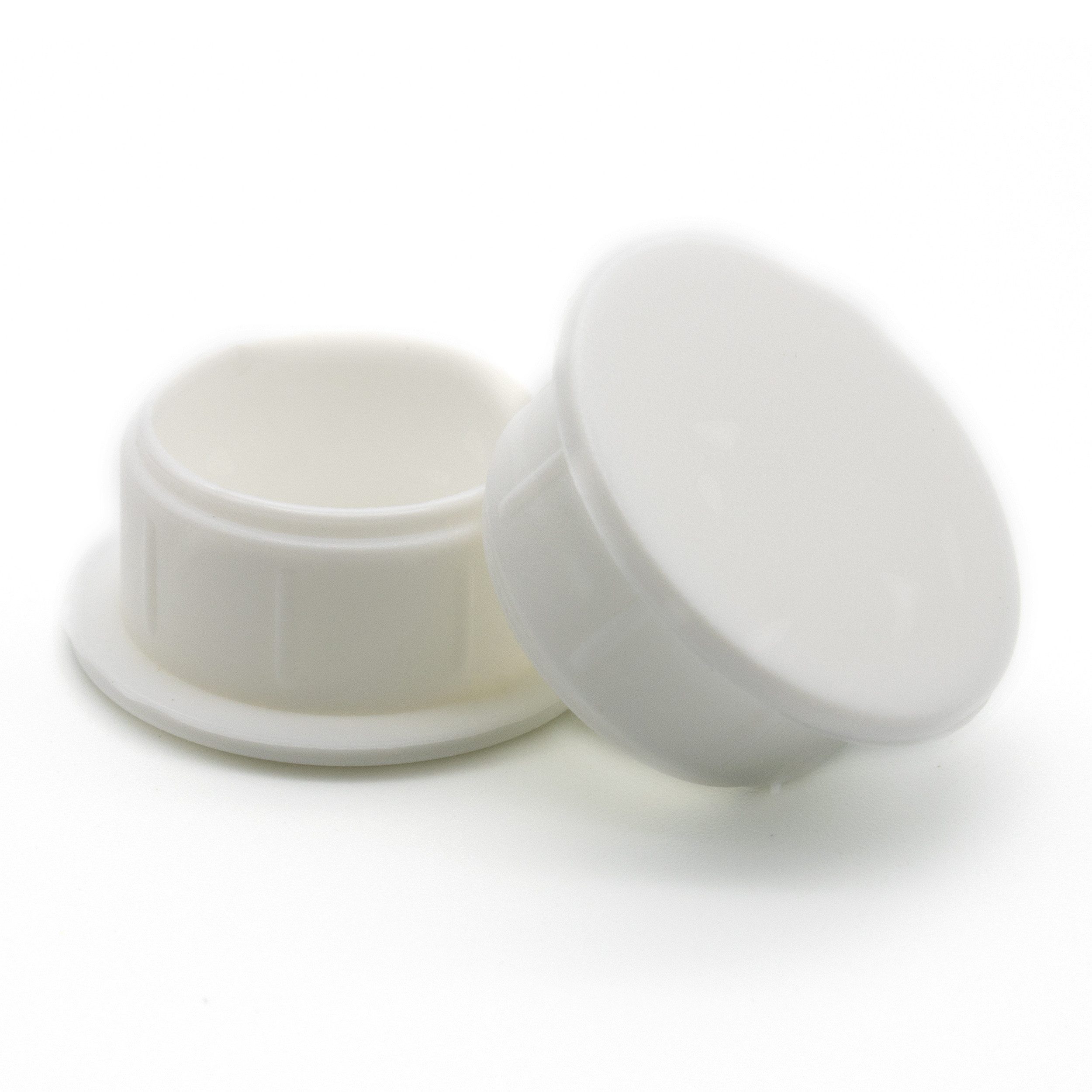 Enkotrade Abdeckkappe Abdeckstopfen, (4-St), Weiß, Kunststoffkappen, Abdeckkappe, Stopfen, Blindstopfen