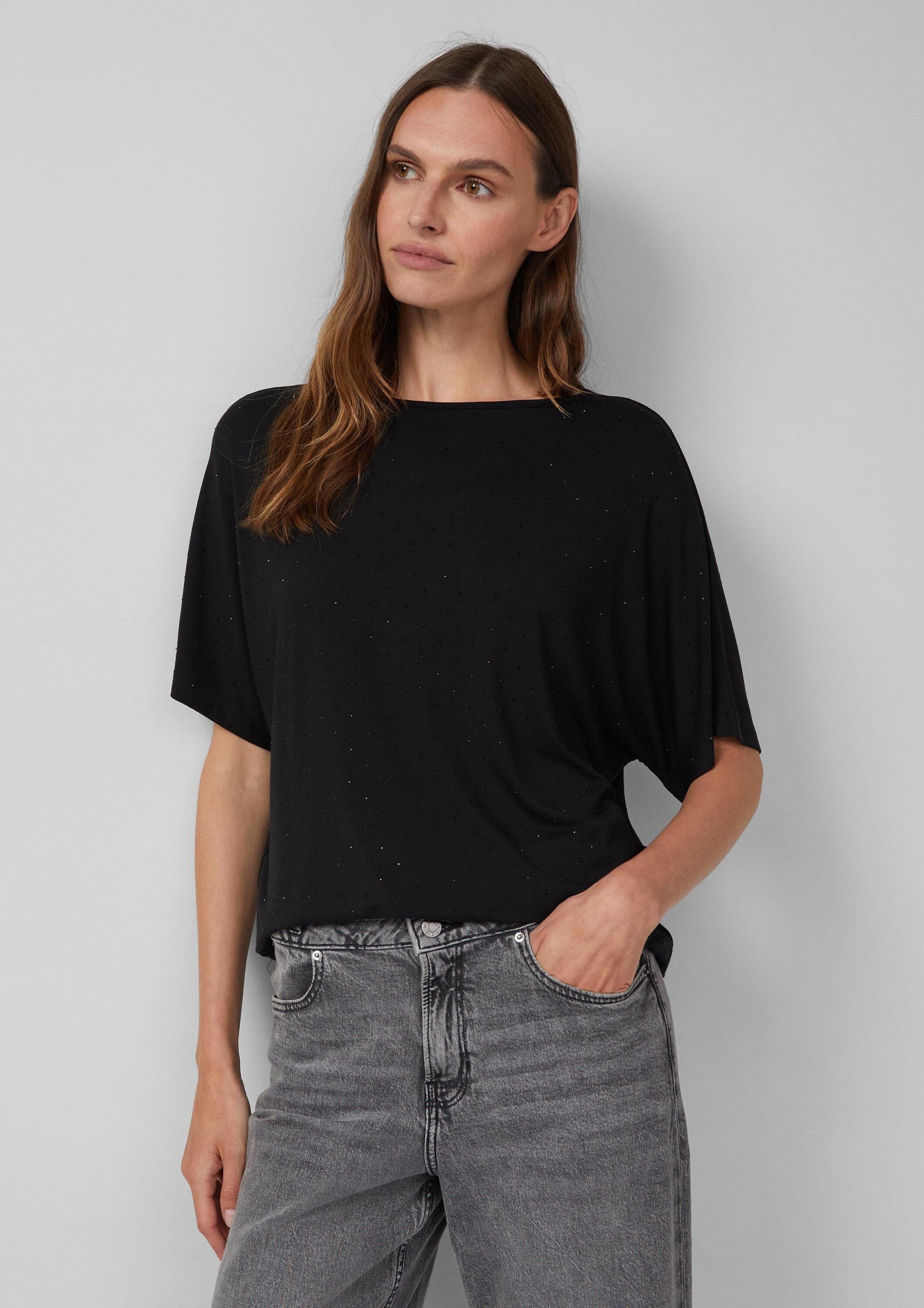 s.Oliver Kurzarmshirt T-Shirt Fließendes T-Shirt mit günstig online kaufen