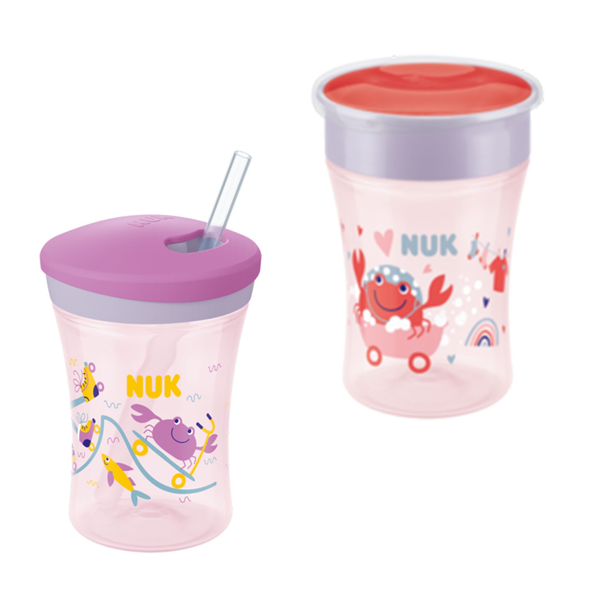 Babyflasche NUK Baby-Trinklernflasche Magic Cup + Action Cup Vorteil set