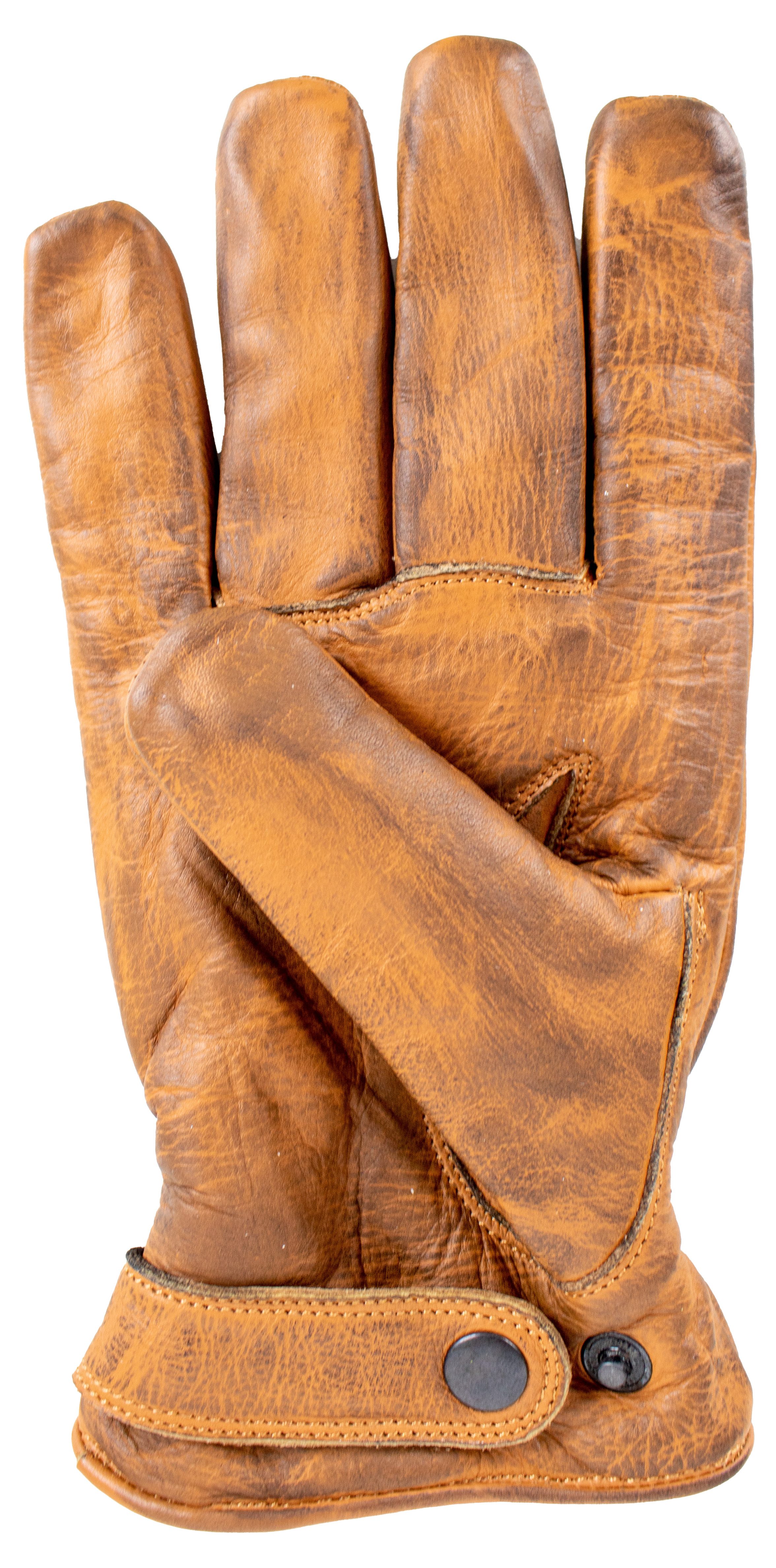 MDM Motorradhandschuhe MDM Classic Motorrad Lederhandschuh Braun, Aramid Innenfutter Abriebfest – Bild 2 von 5