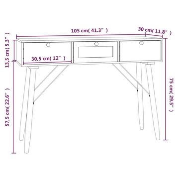 vidaXL Beistelltisch Konsolentisch mit Schubladen 105x30x75 cm Holzwerkstoff (1-St)