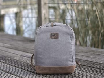 Greenburry Tagesrucksack Vintage Hemp, Rucksack, BackPack, DayPack, aus Hanf und Leder