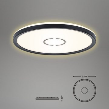 Briloner Leuchten LED Deckenleuchte 3391-015, LED fest verbaut, Neutralweiß, Deckenlampe indirektes Hintergrundlicht Ø29,3cm