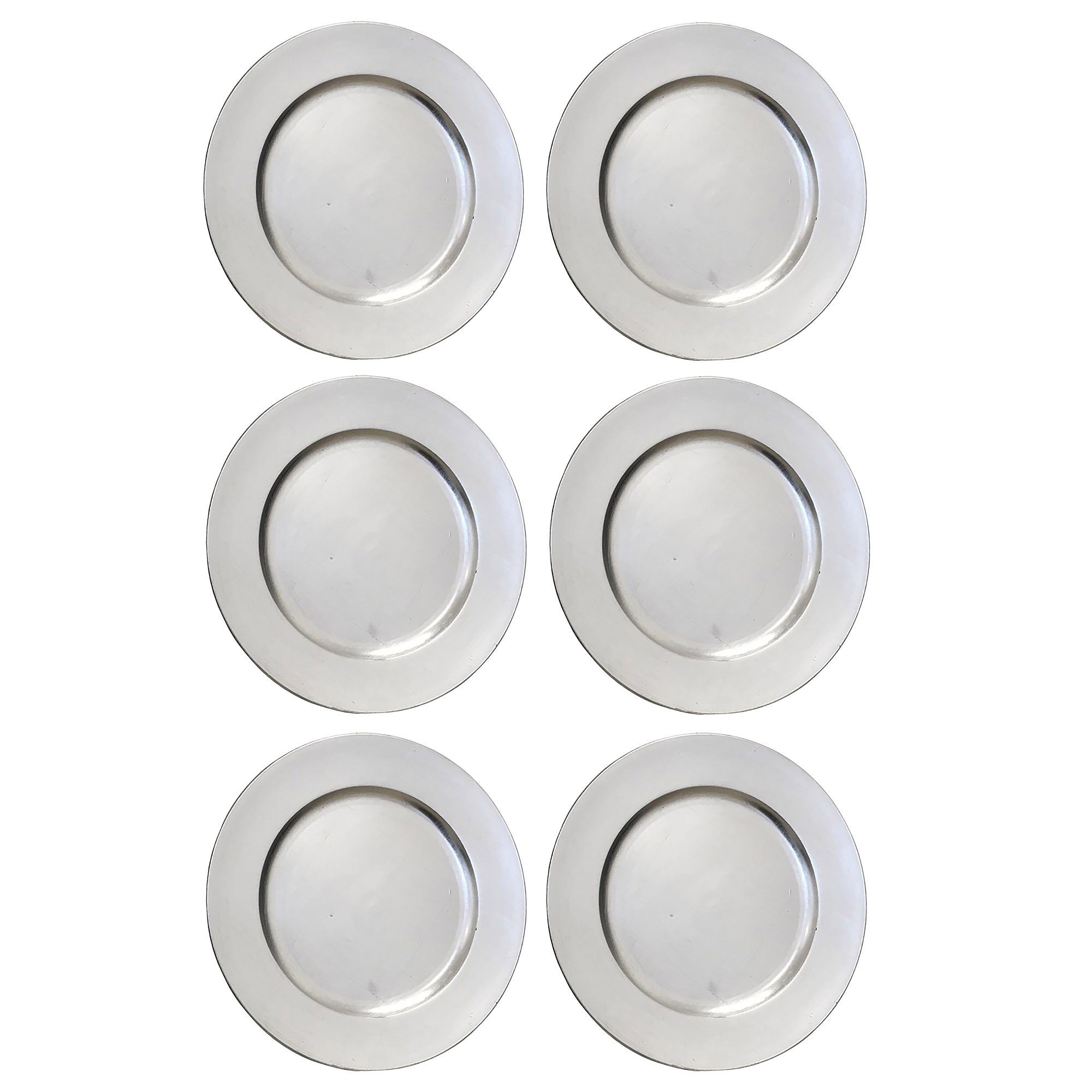 Platzset 6 x Platzteller aus herrlich schimmerndem Melamin Ø 33 cm - Dekoteller