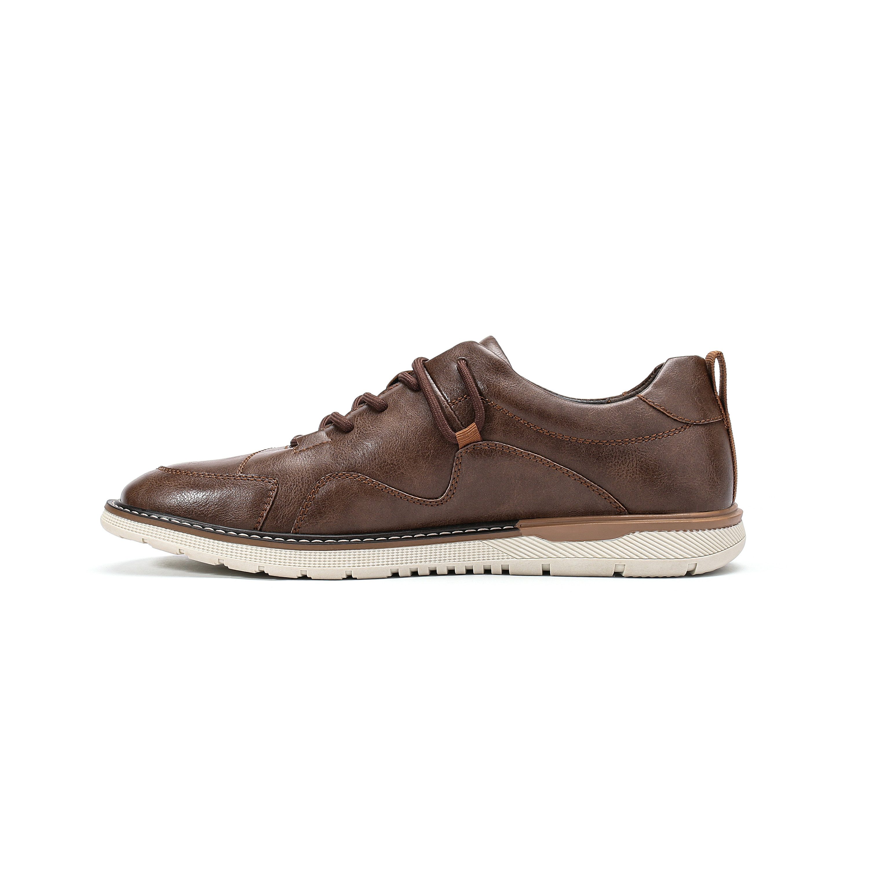 Allthemen Schnürschuh Herren Casual Komfortabel Schnürschuhe im Vintage-Design Freizeitschuh