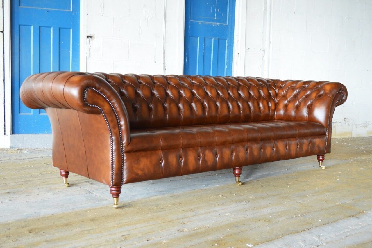 JVmoebel Chesterfield-Sofa, Chesterfield 4 Sitzer Sofa Design Sofa Couch 265 cm