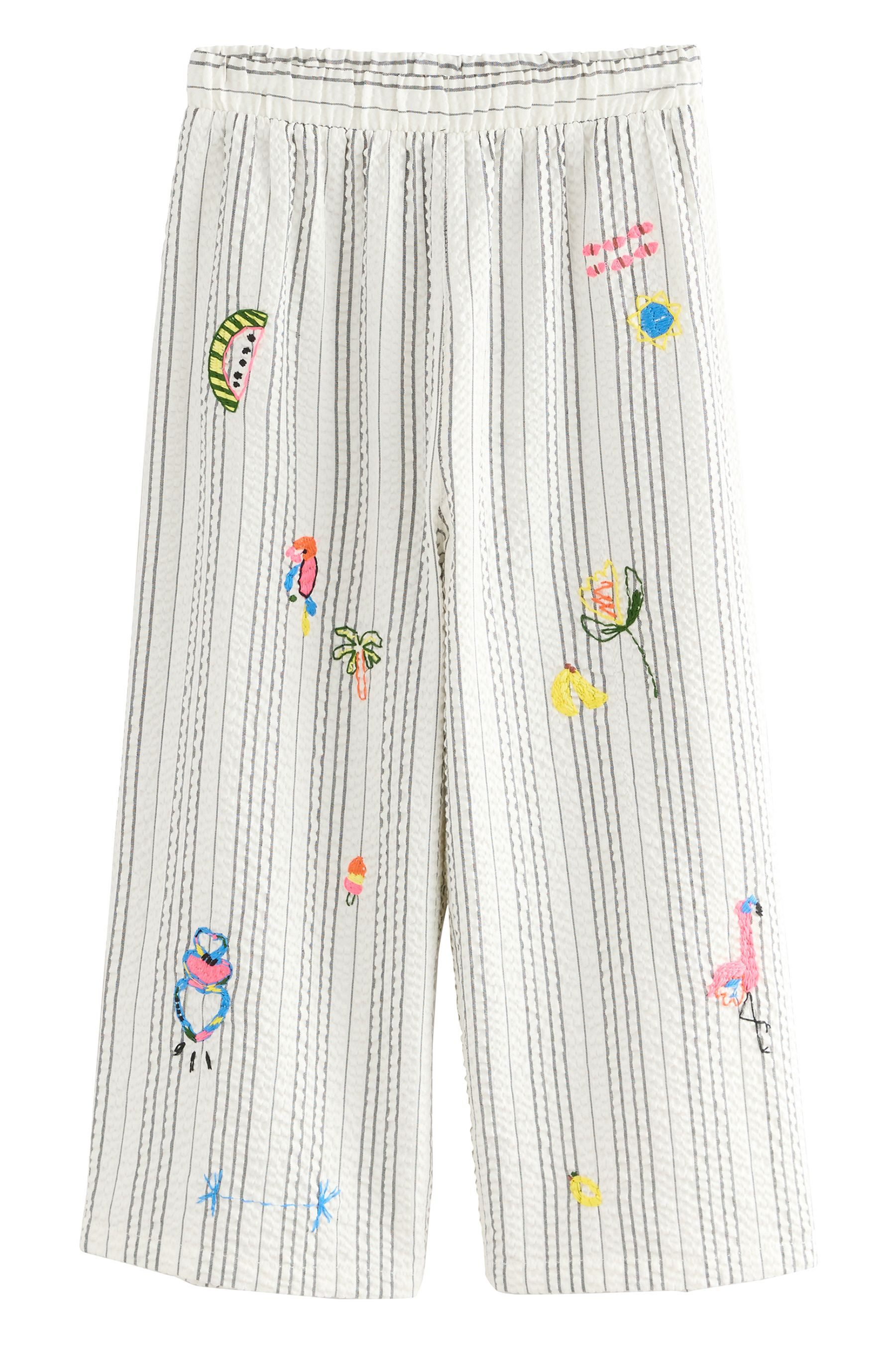Next Palazzohose Verzierte Hose mit weitem günstig online kaufen